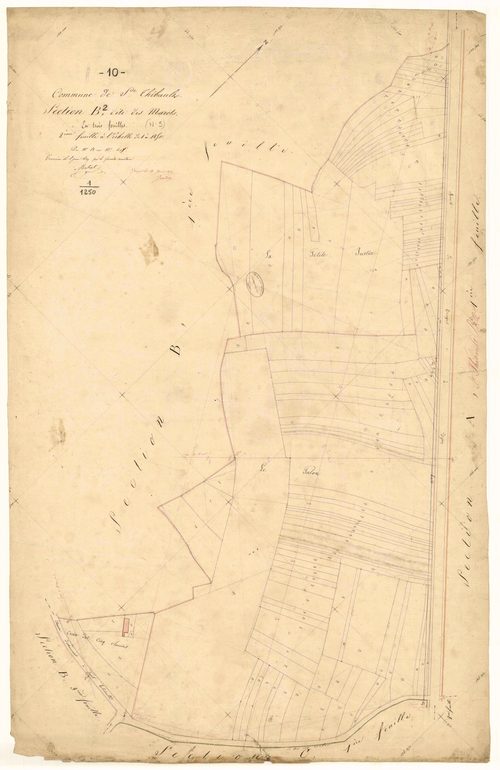 Saint-Thibault, section B dite des Marots, feuille n° 2, parcelles n° 82-207