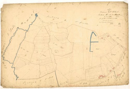 Saint-Thibault, section B dite des Marots, feuille n° 3, parcelles n° 208-339