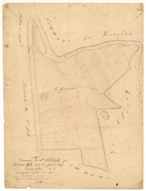 Saint-Thibault, section D dite de Pied de Loup, feuille n° 1, parcelles n° 1-123