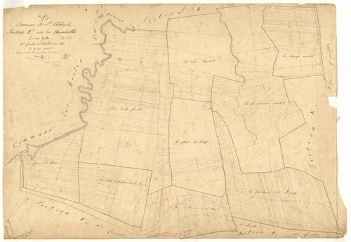 Saint-Thibault, section E dite des Charmiselles, feuille n° 3, parcelles n° 498-815