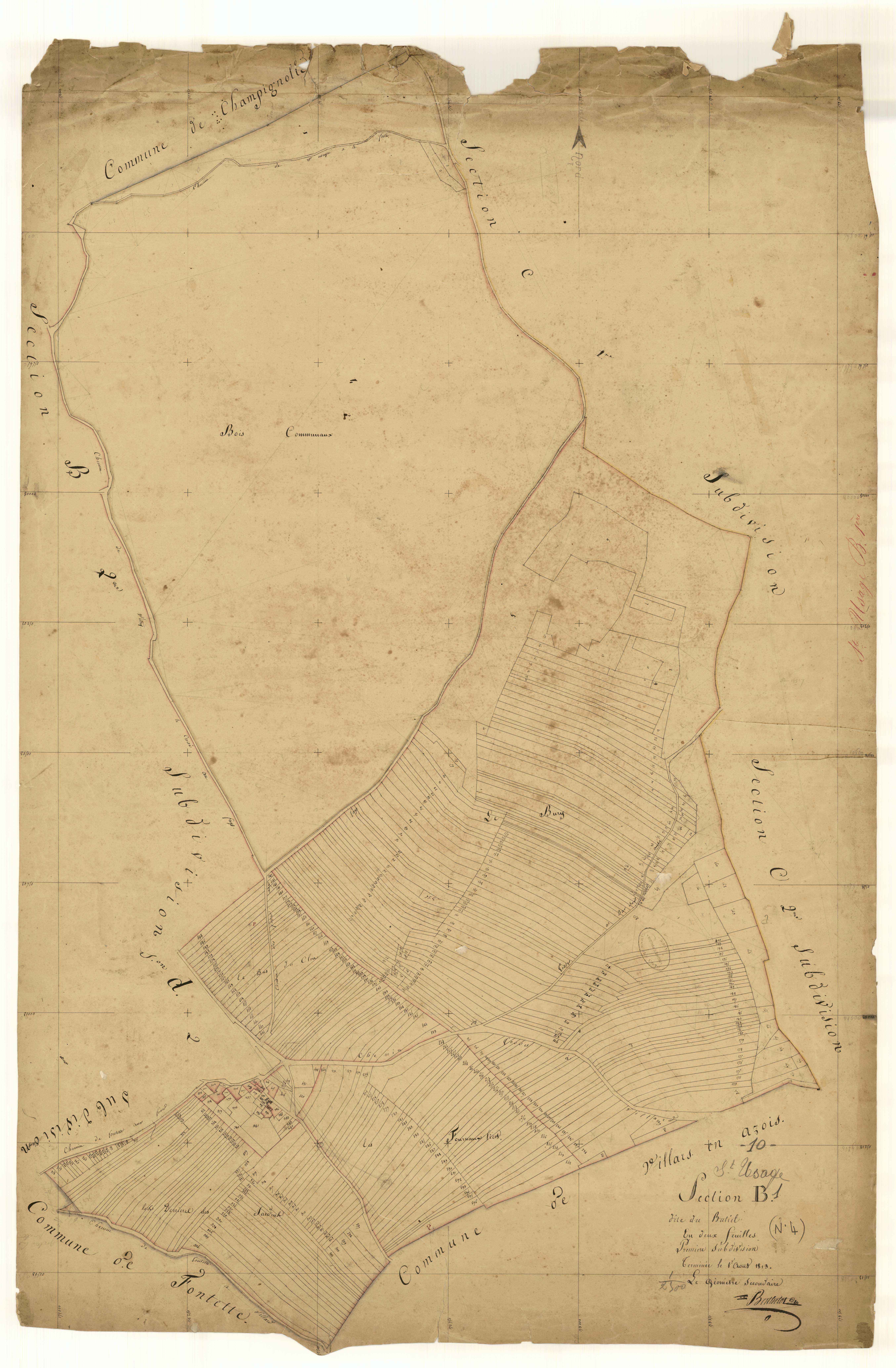 Saint-Usage, section B dite du Butiel, feuille n° 1