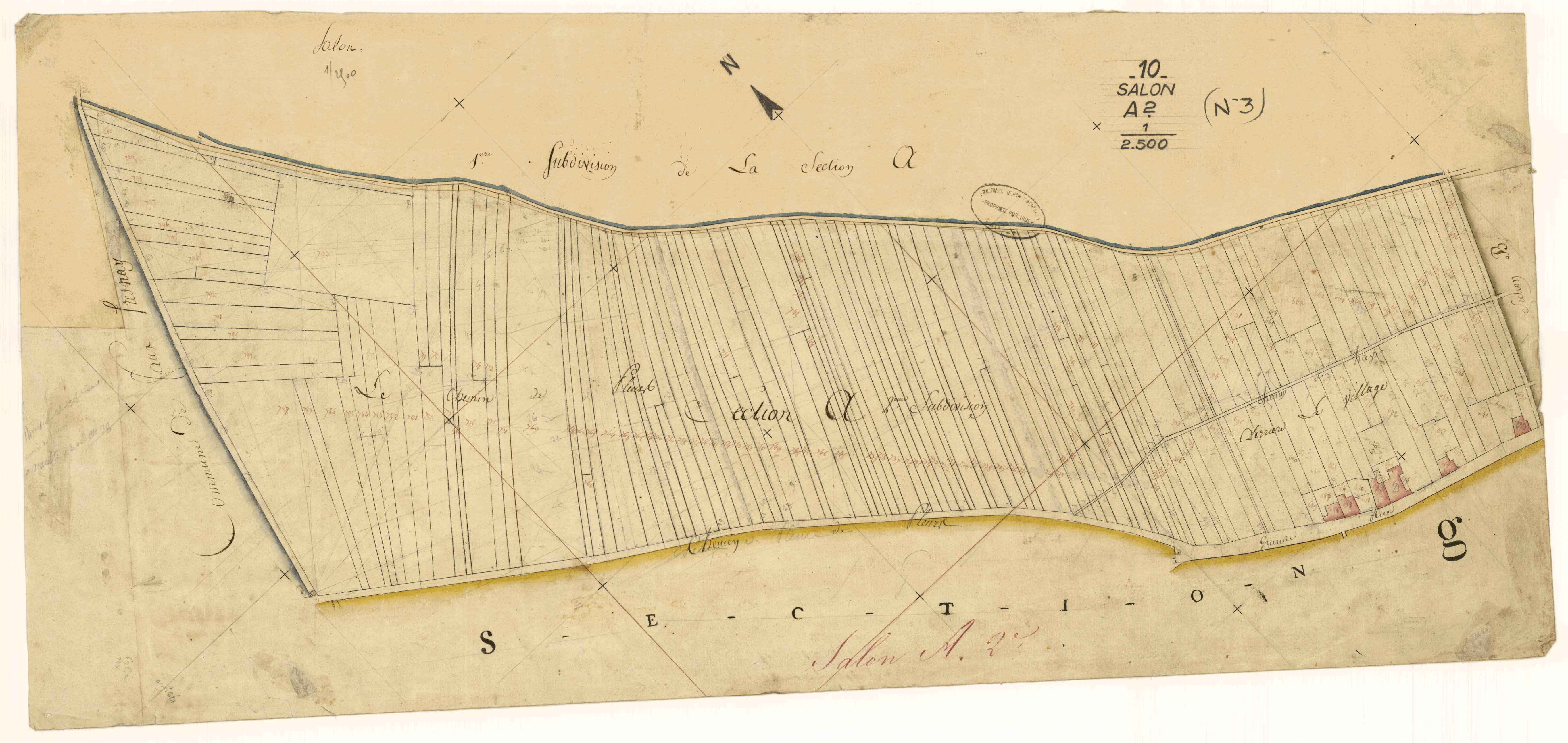 Salon, section A dite des Vignes de Veauchevret, feuille n° 2