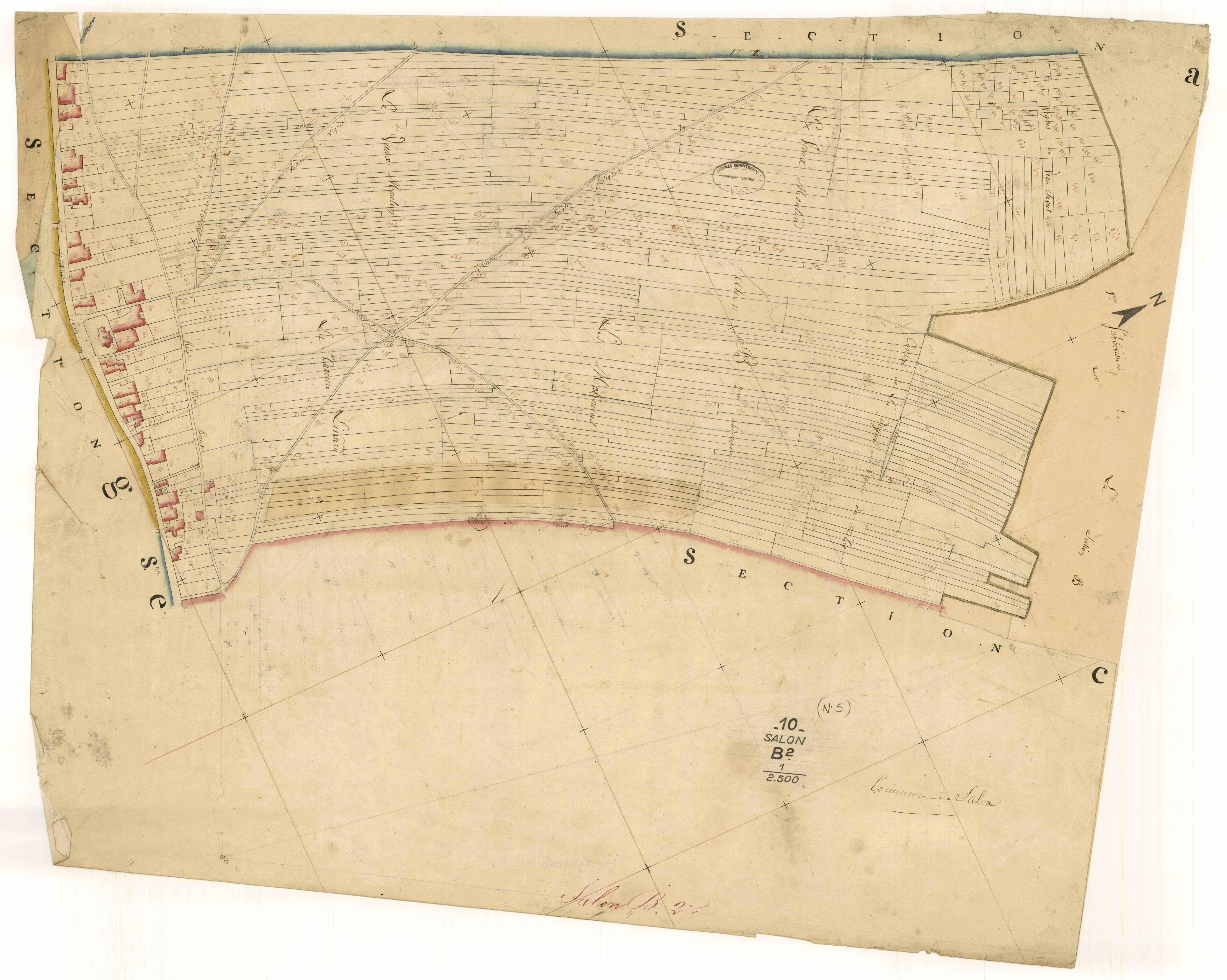 Salon, section B dite du Chemin de la Bouteille, feuille n° 2