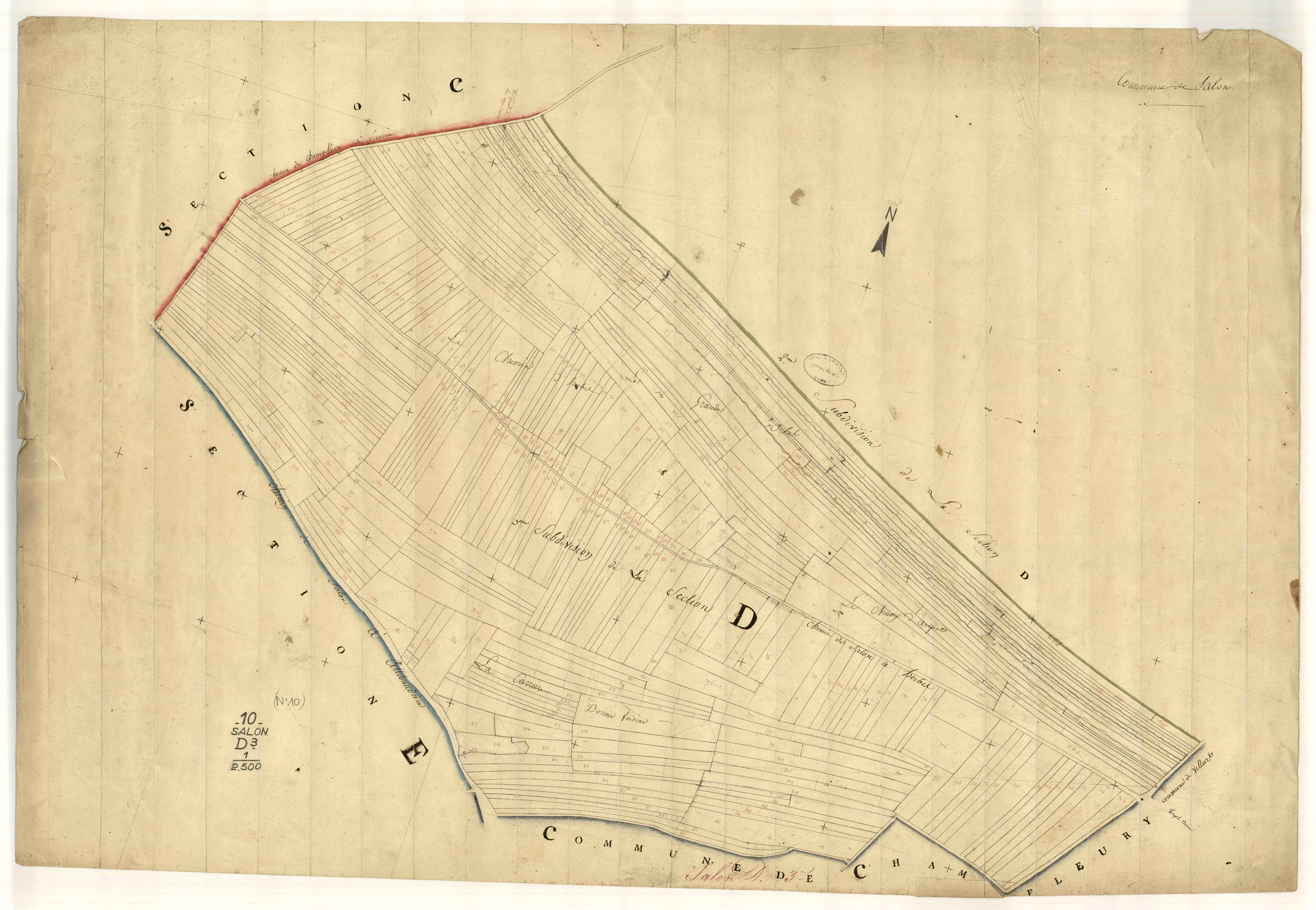 Salon, section D dite des Grandes Uches, feuille n° 3