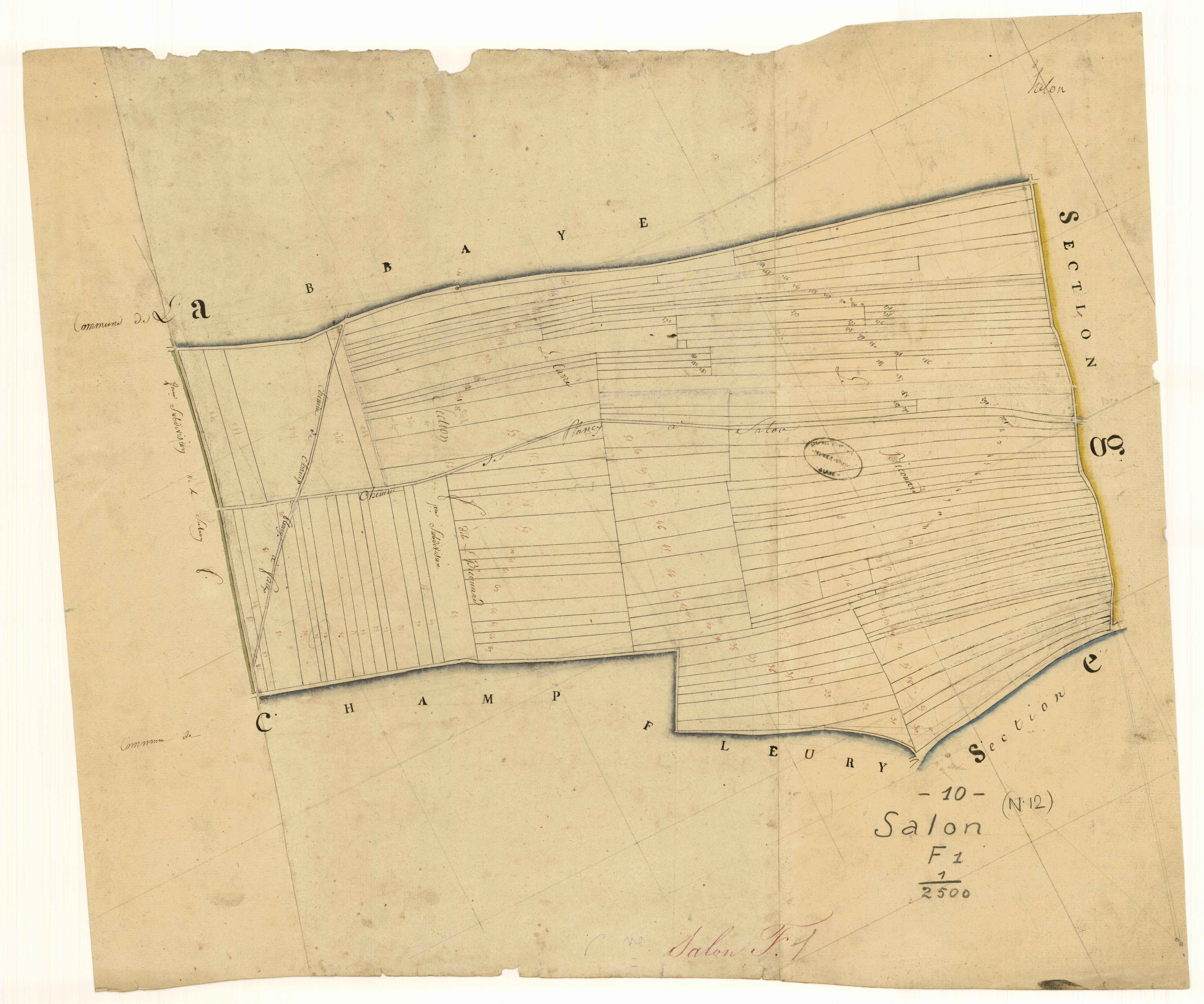 Salon, section F dite du Bicouard, feuille n° 1