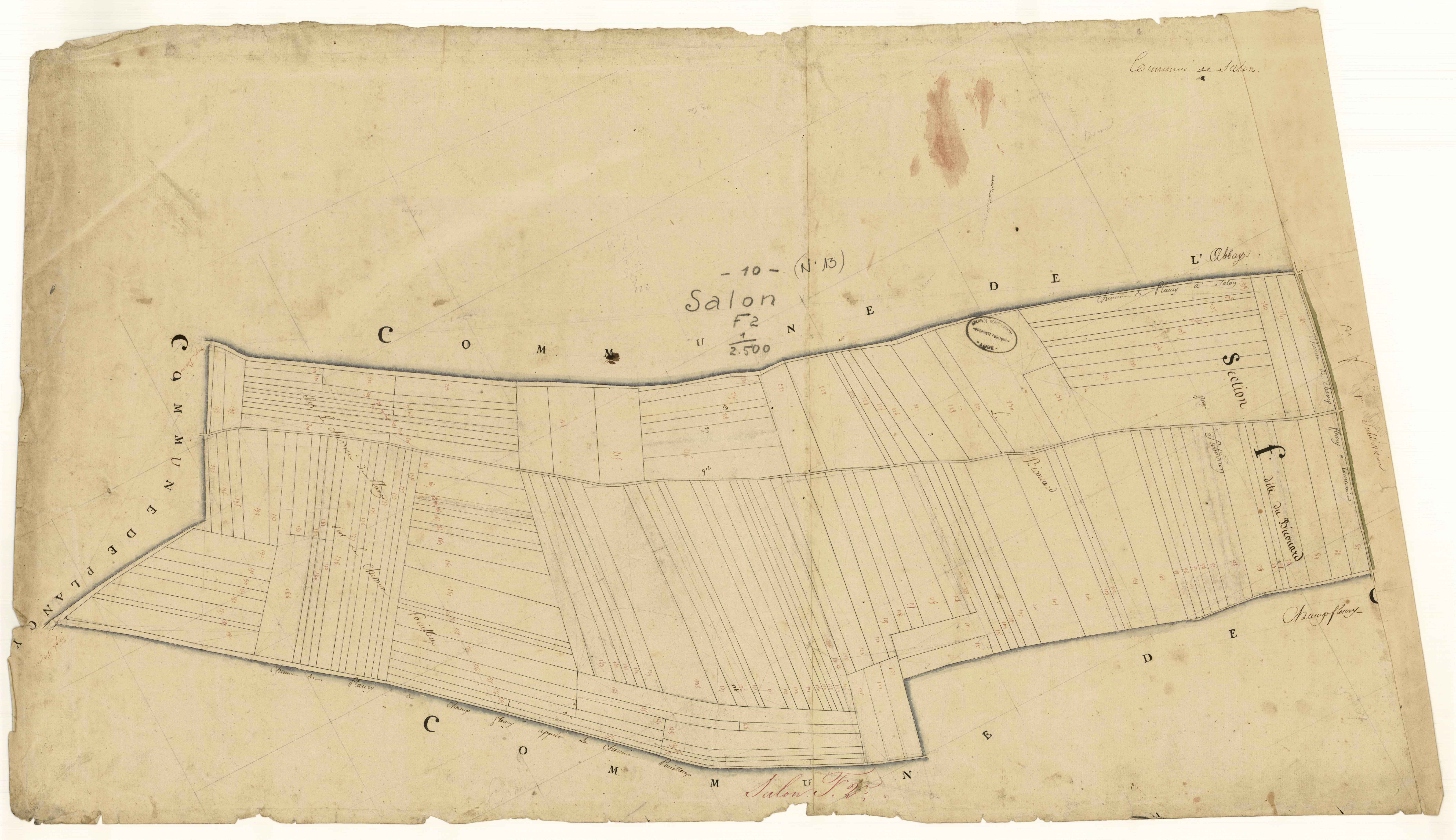 Salon, section F dite du Bicouard, feuille n° 2