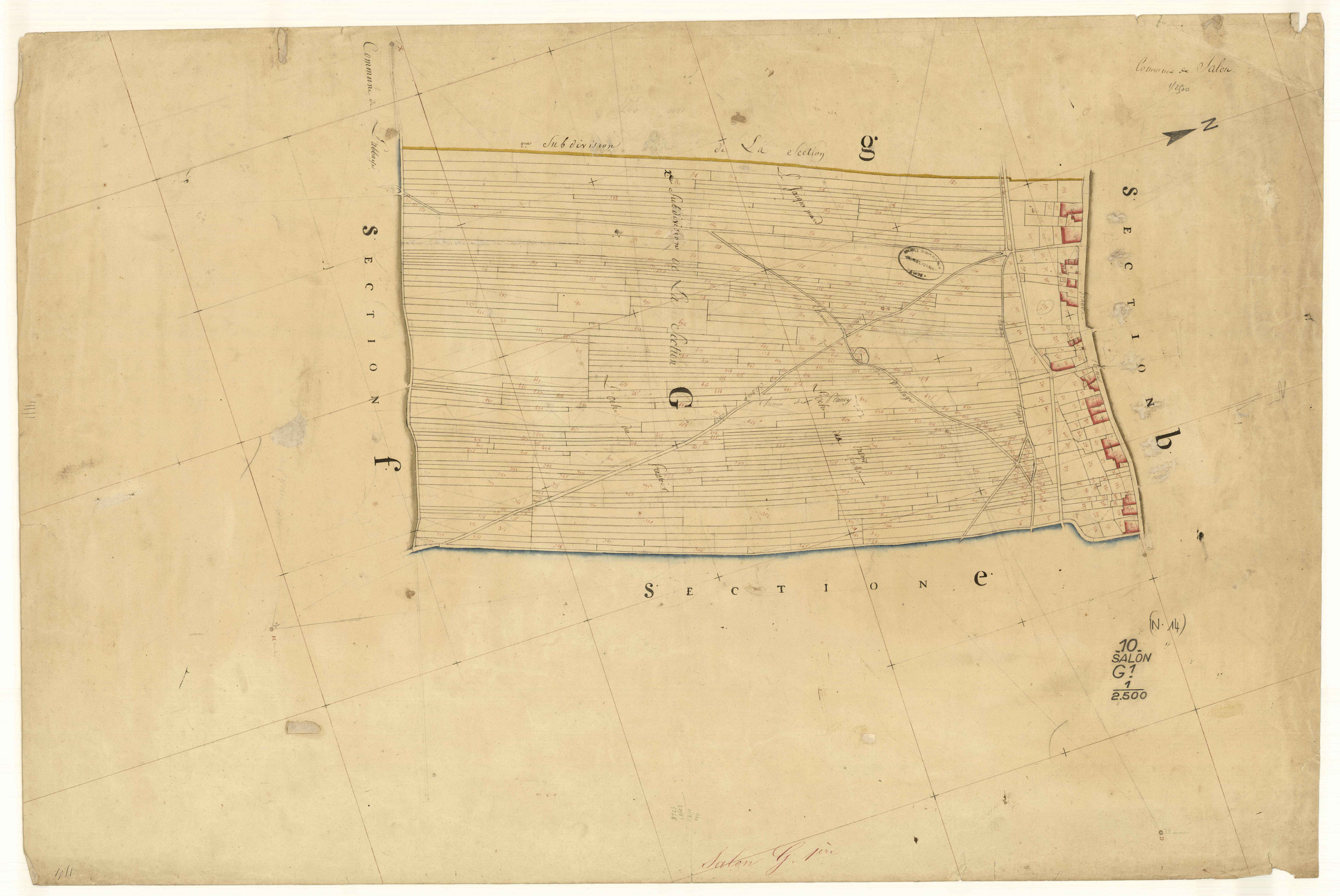 Salon, section G dite de l'Oche des Saules, feuille n° 1