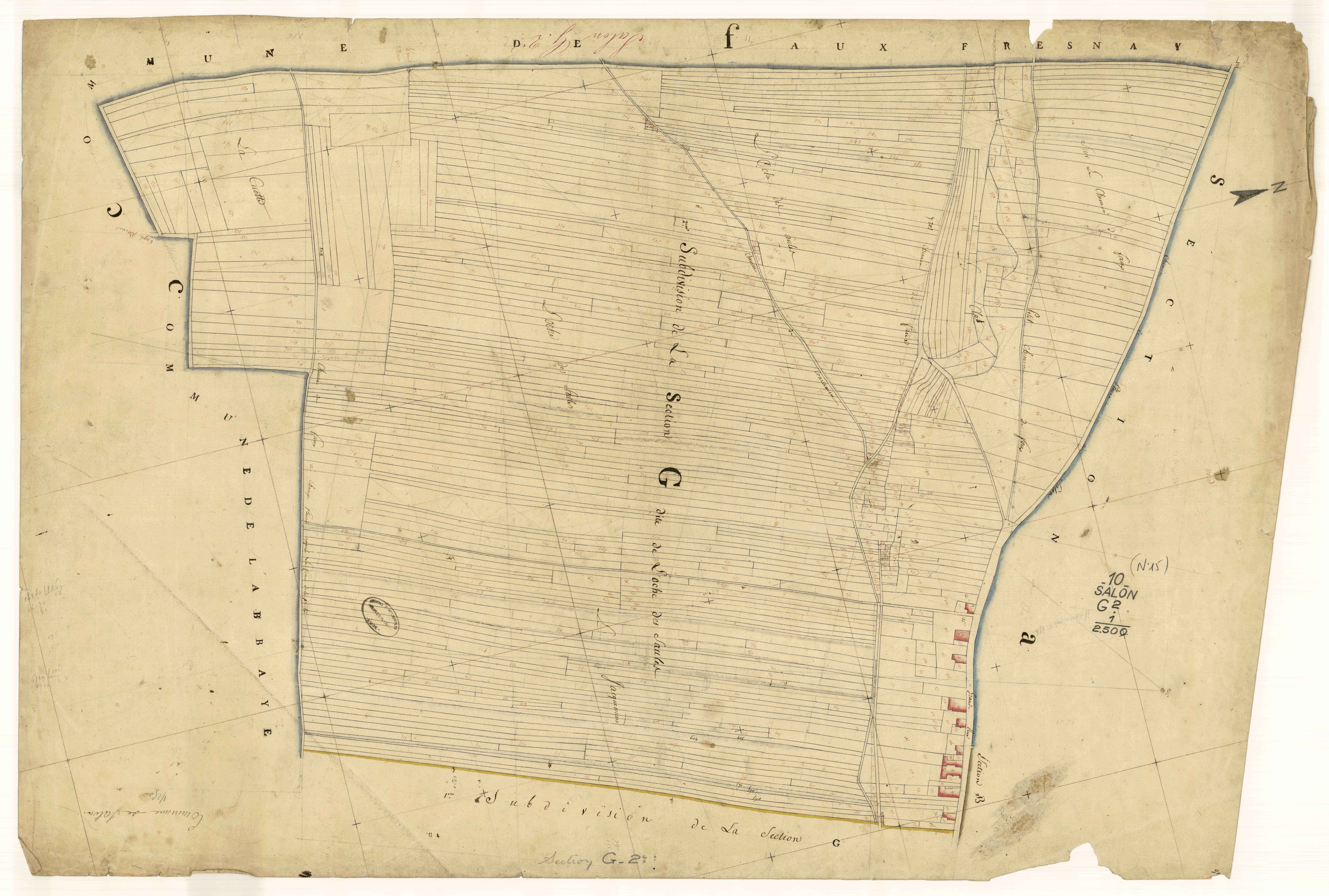 Salon, section G dite de l'Oche des Saules, feuille n° 2