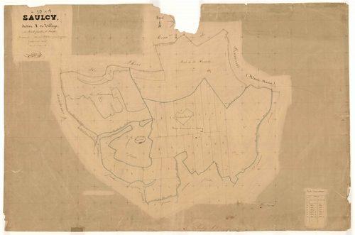 Saulcy, section A dite du Village, feuille n° 1, parcelles n°1-34