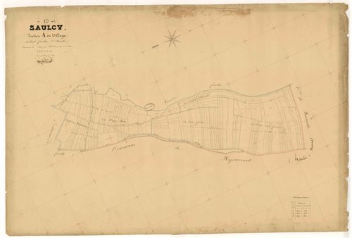Saulcy, section A dite du Village, feuille n° 2, parcelles n°35-164