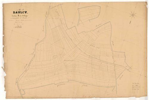Saulcy, section A dite du Village, feuille n° 3, parcelles n°165-274