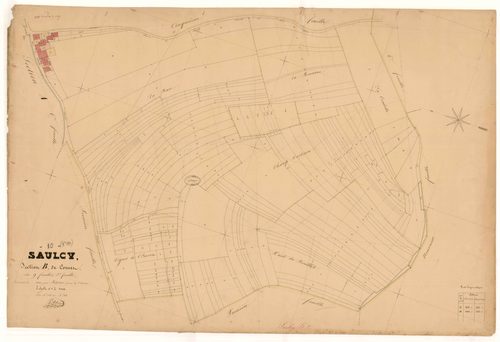 Saulcy, section B dite de Cornet, feuille n° 2, parcelles n°158-338