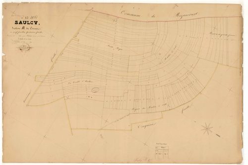 Saulcy, section B dite de Cornet, feuille n° 4, parcelles n°482-591