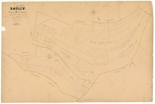 Saulcy, section B dite de Cornet, feuille n° 5, parcelles n°592-682