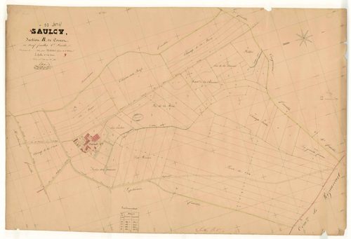 Saulcy, section B dite de Cornet, feuille n° 6, parcelles n°683-785