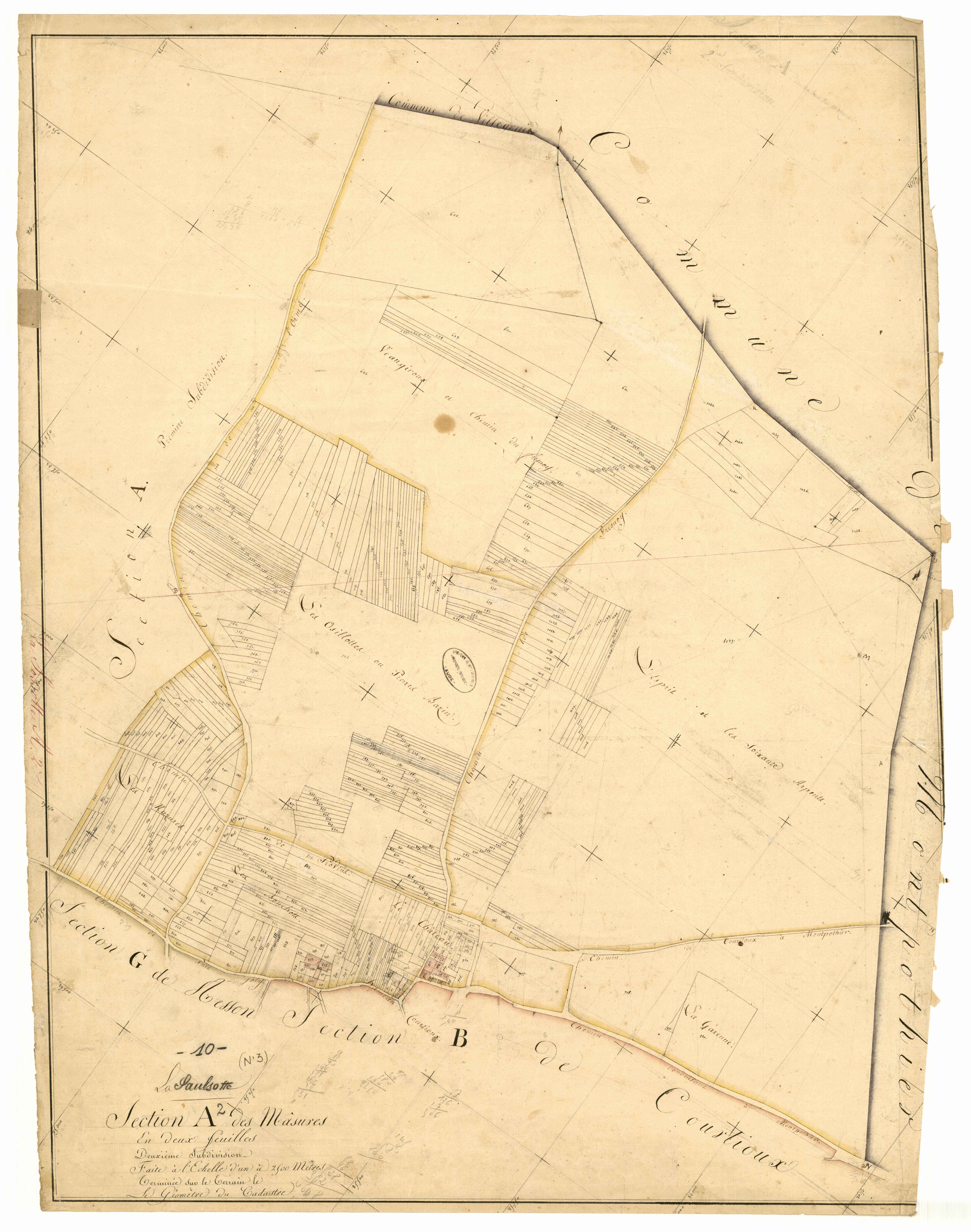 La Saulsotte, section A dite des Masures, feuille n° 2