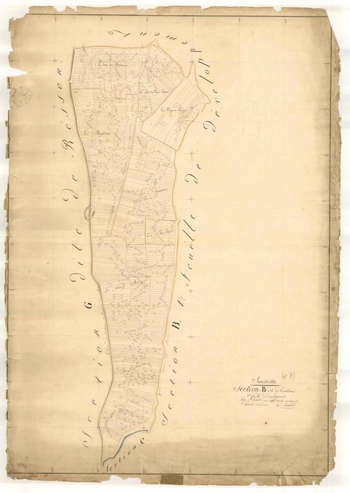 La Saulsotte, section B dite de Courtioux, feuille n° 4