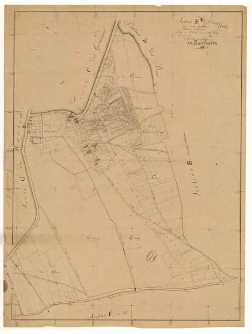 La Saulsotte, section E dite de l'Etang, feuille n° 1