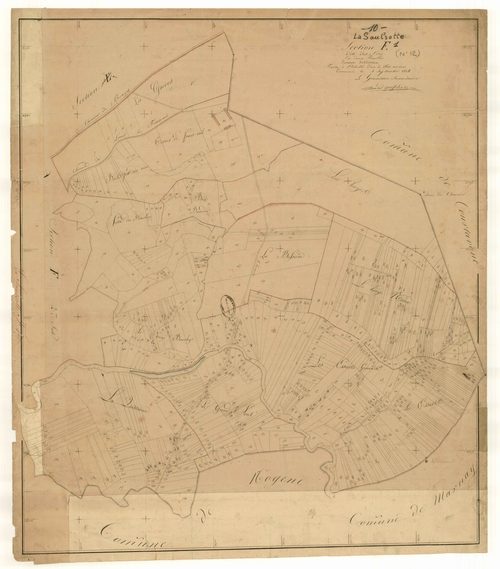 La Saulsotte, section F dite des Prés, feuille n° 1