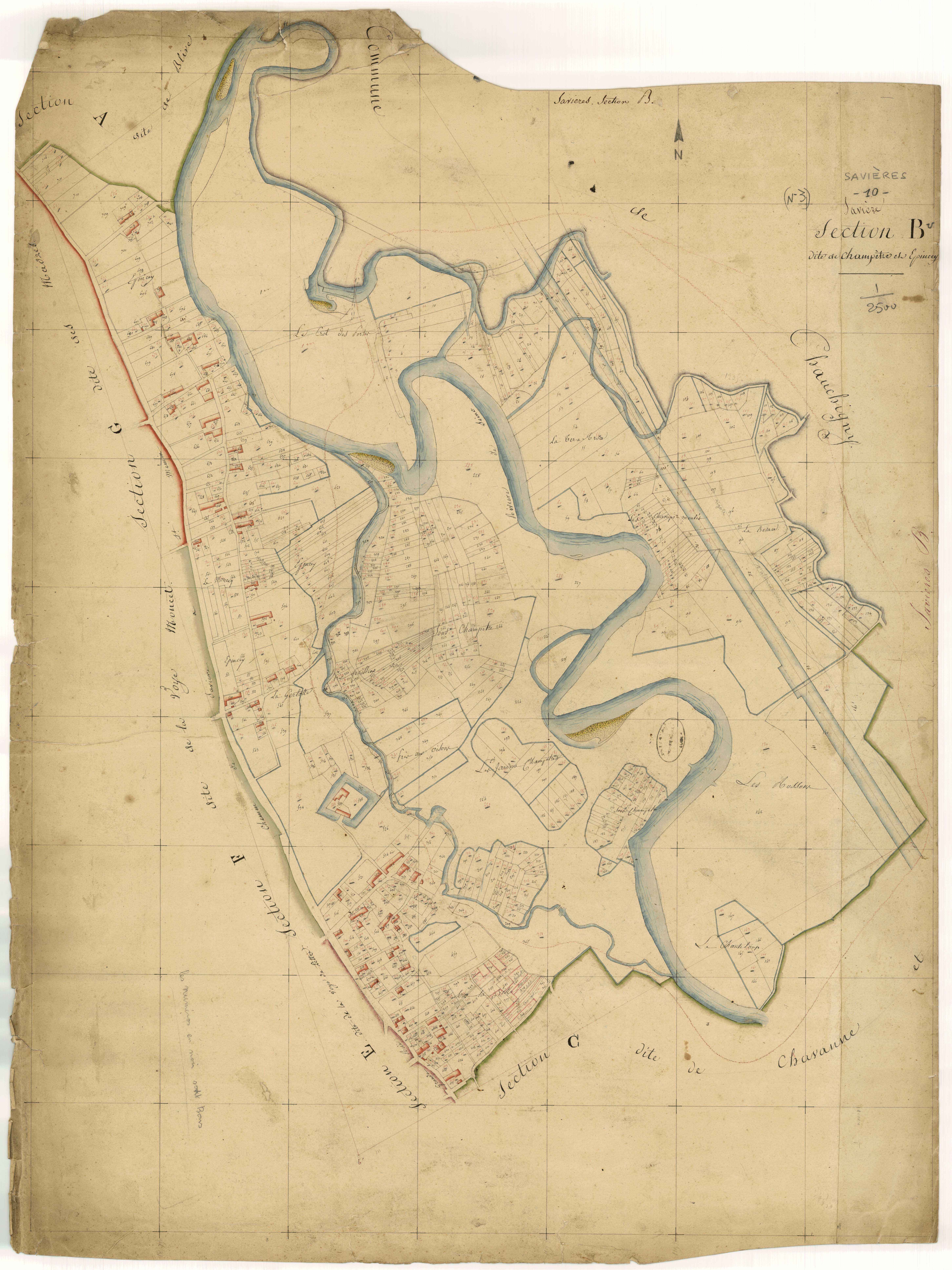 Savières, section B dite de Champêtre et Espincey