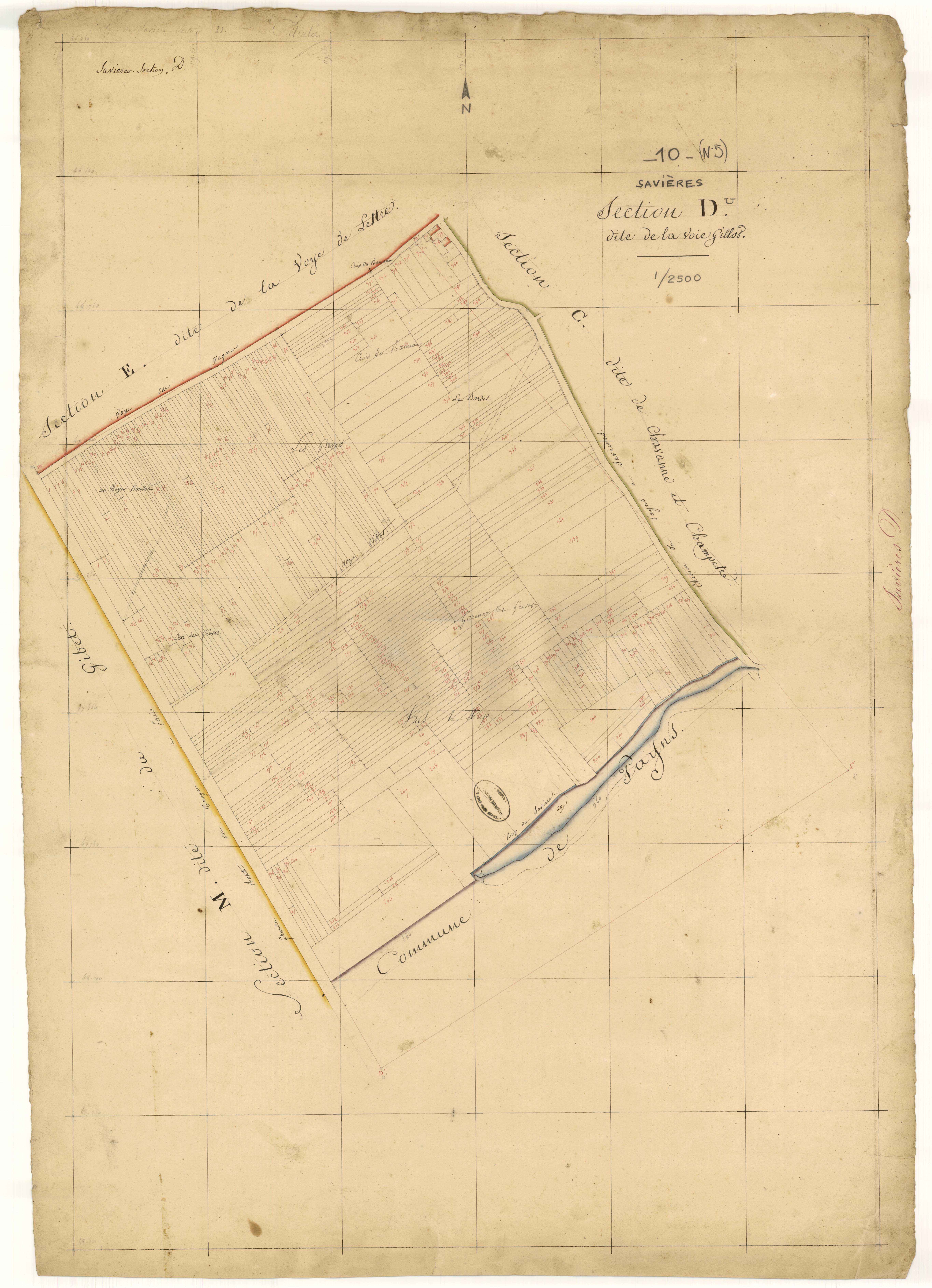 Savières, section D dite de la Voie Gillot