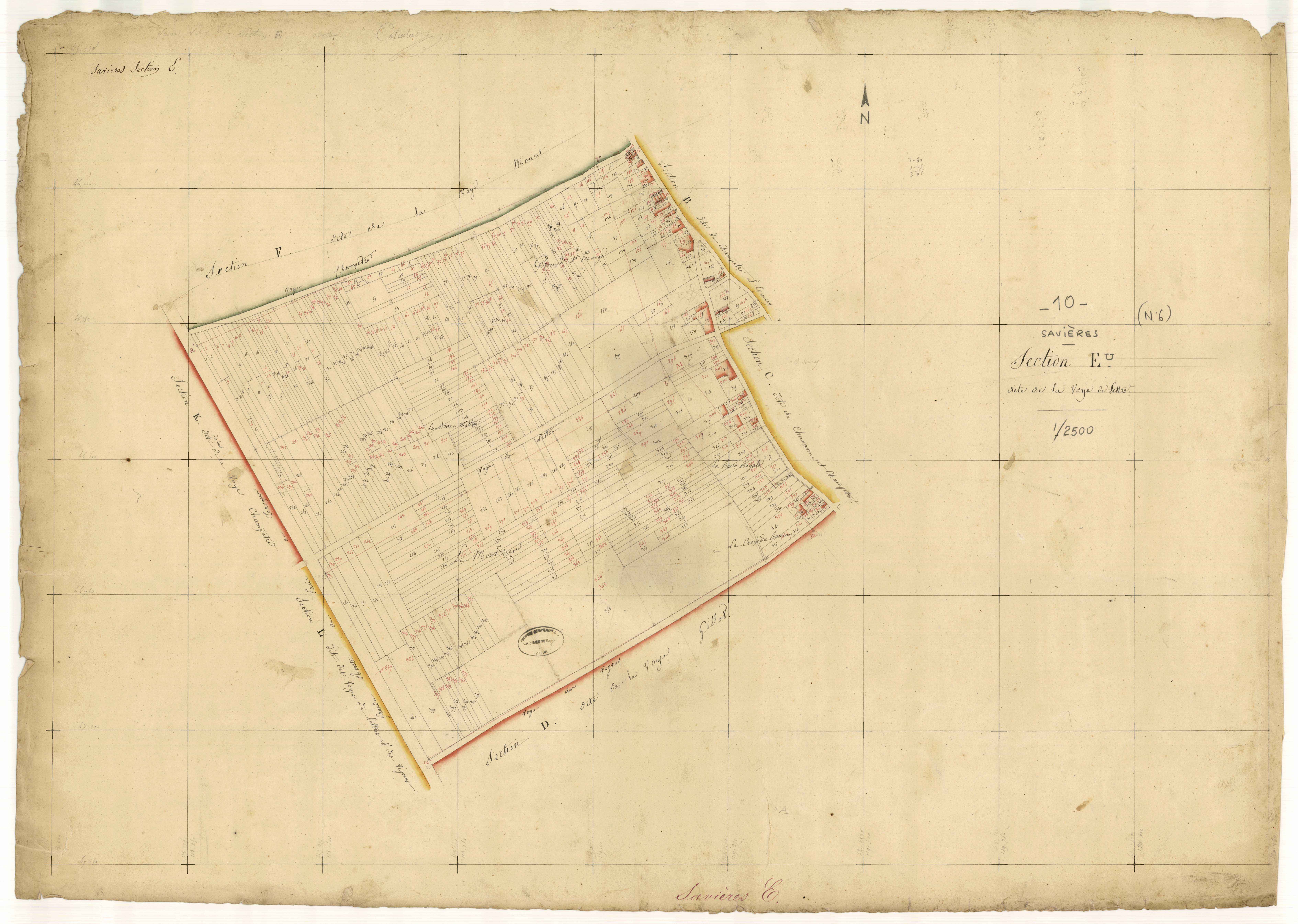 Savières, section E dite de la Voye de Lettre