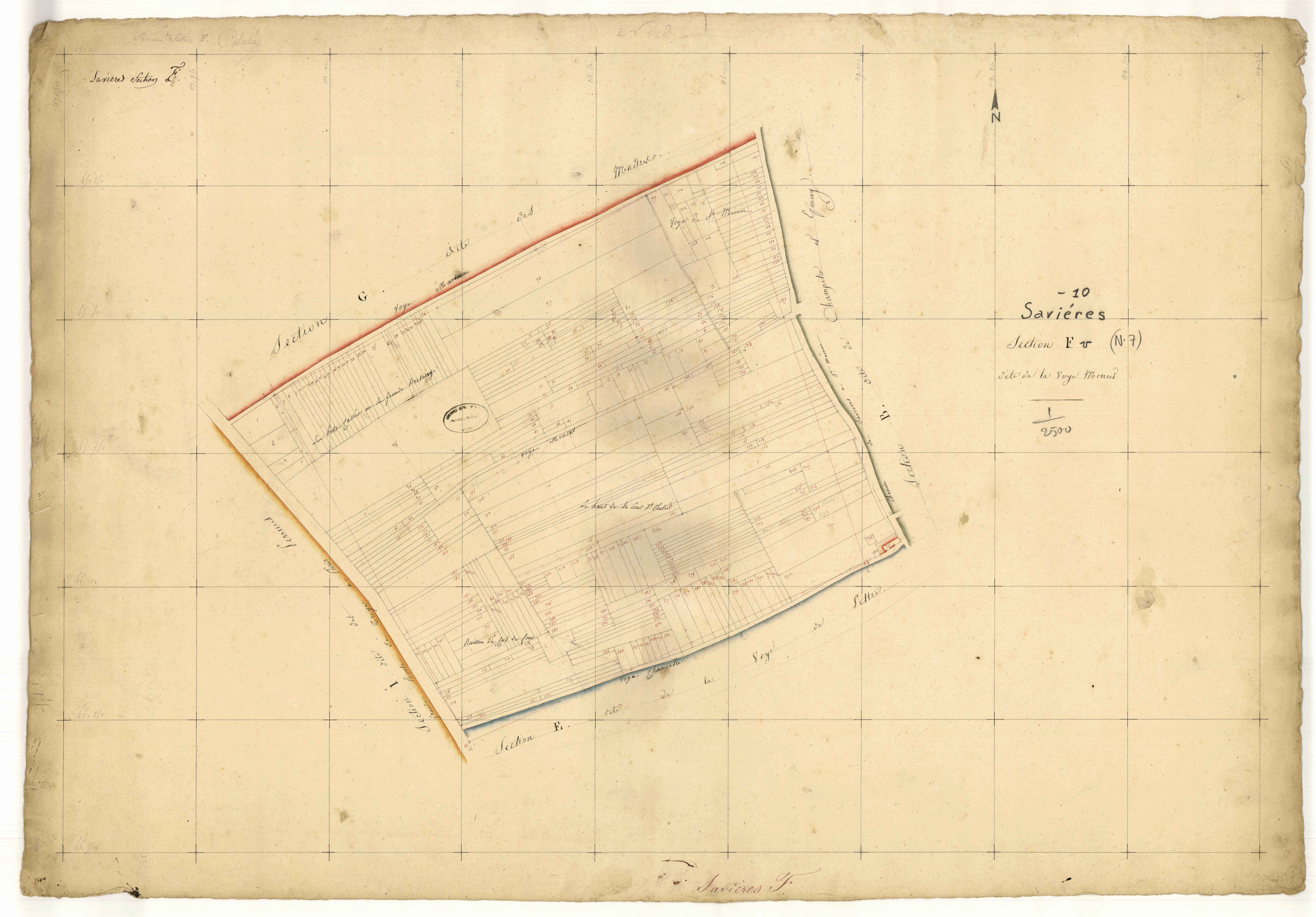 Savières, section F dite de la Voye Moncet