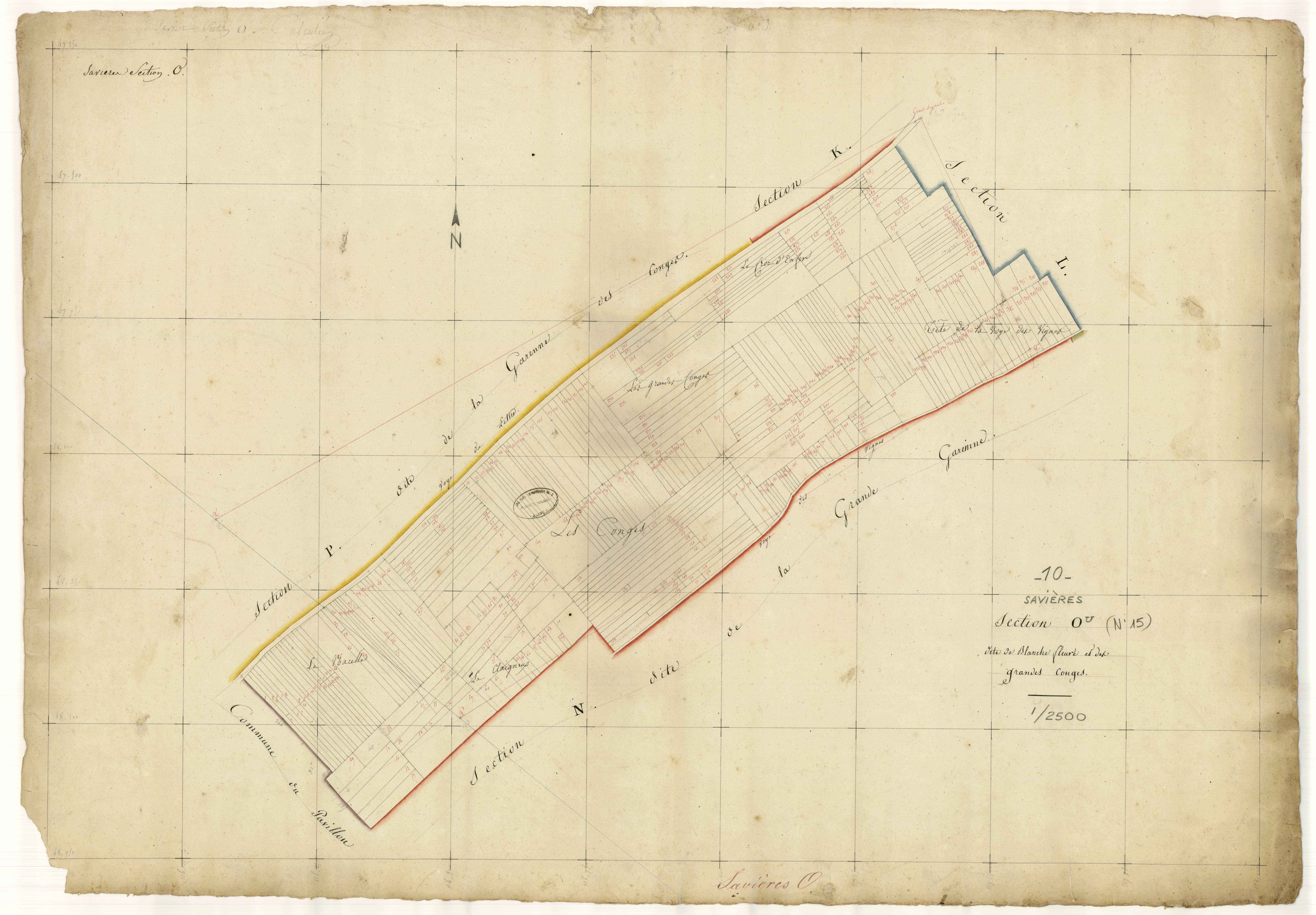 Savières, section O dite de Blanche Fleure et des Grandes Conges