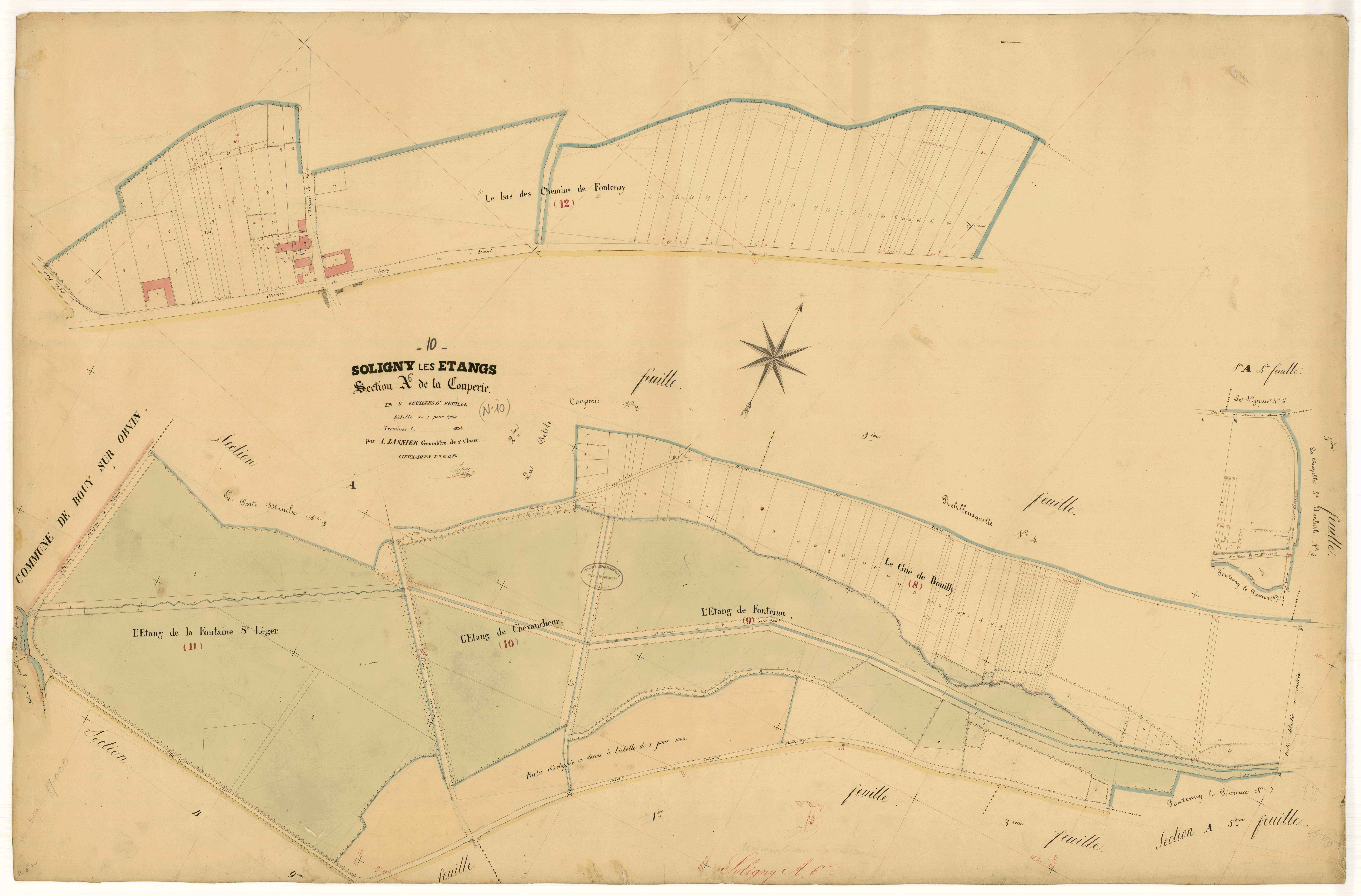 Soligny-les-Etangs, section A dite de la Couperie, feuille n° 6