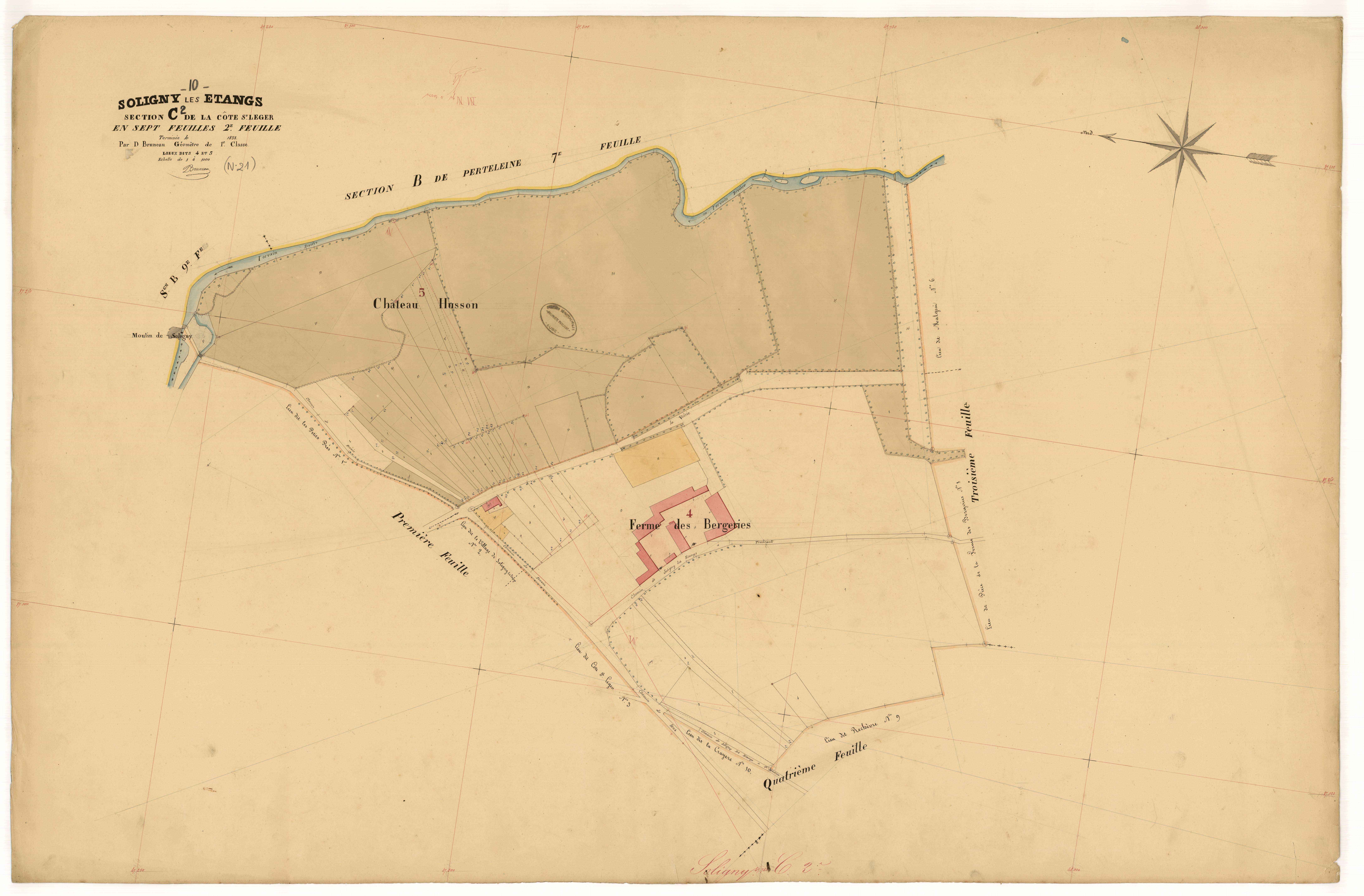 Soligny-les-Etangs, section C dite de la Côte Saint-Léger, feuille n° 2