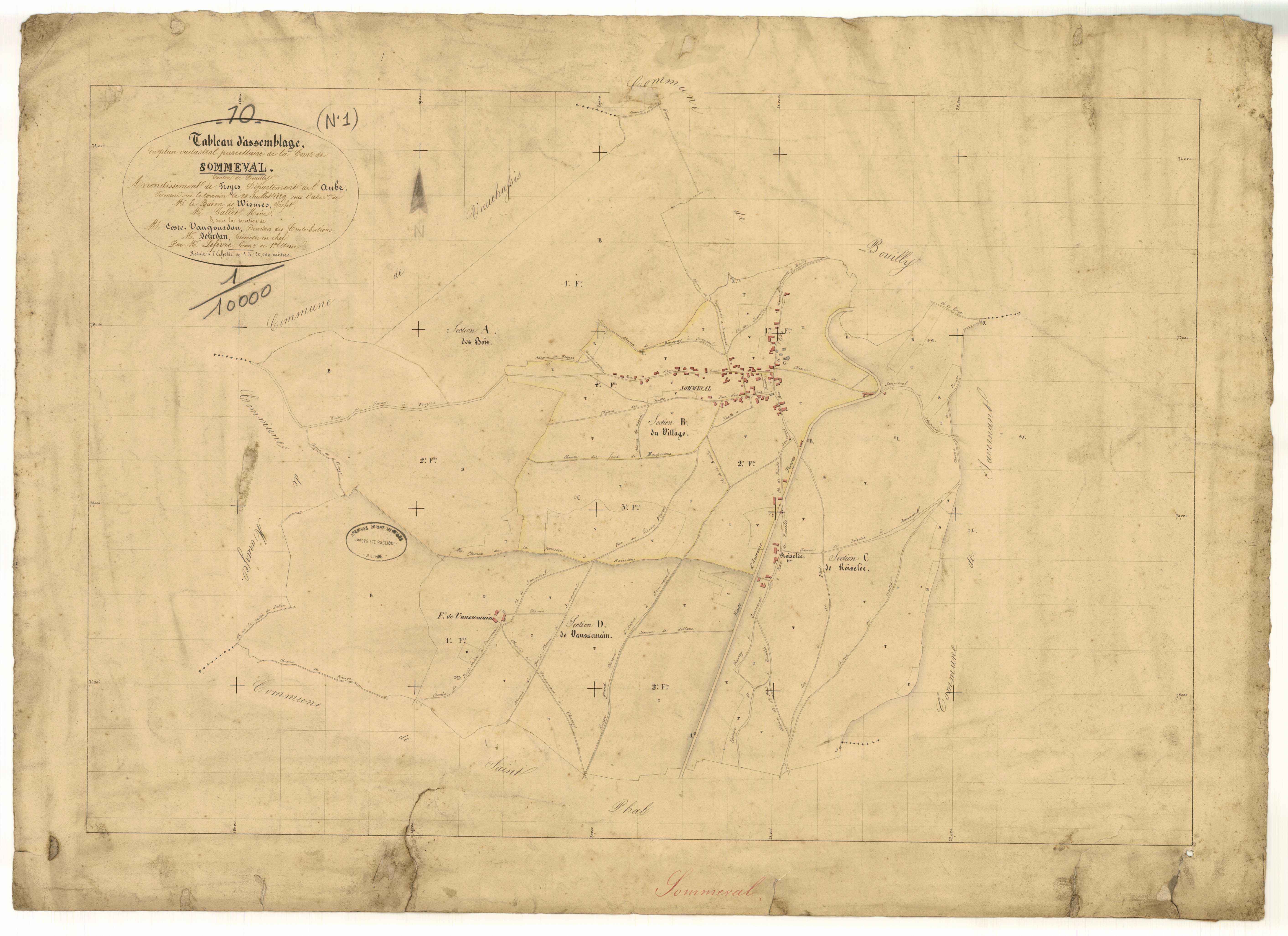 Sommeval, tableau d'assemblage