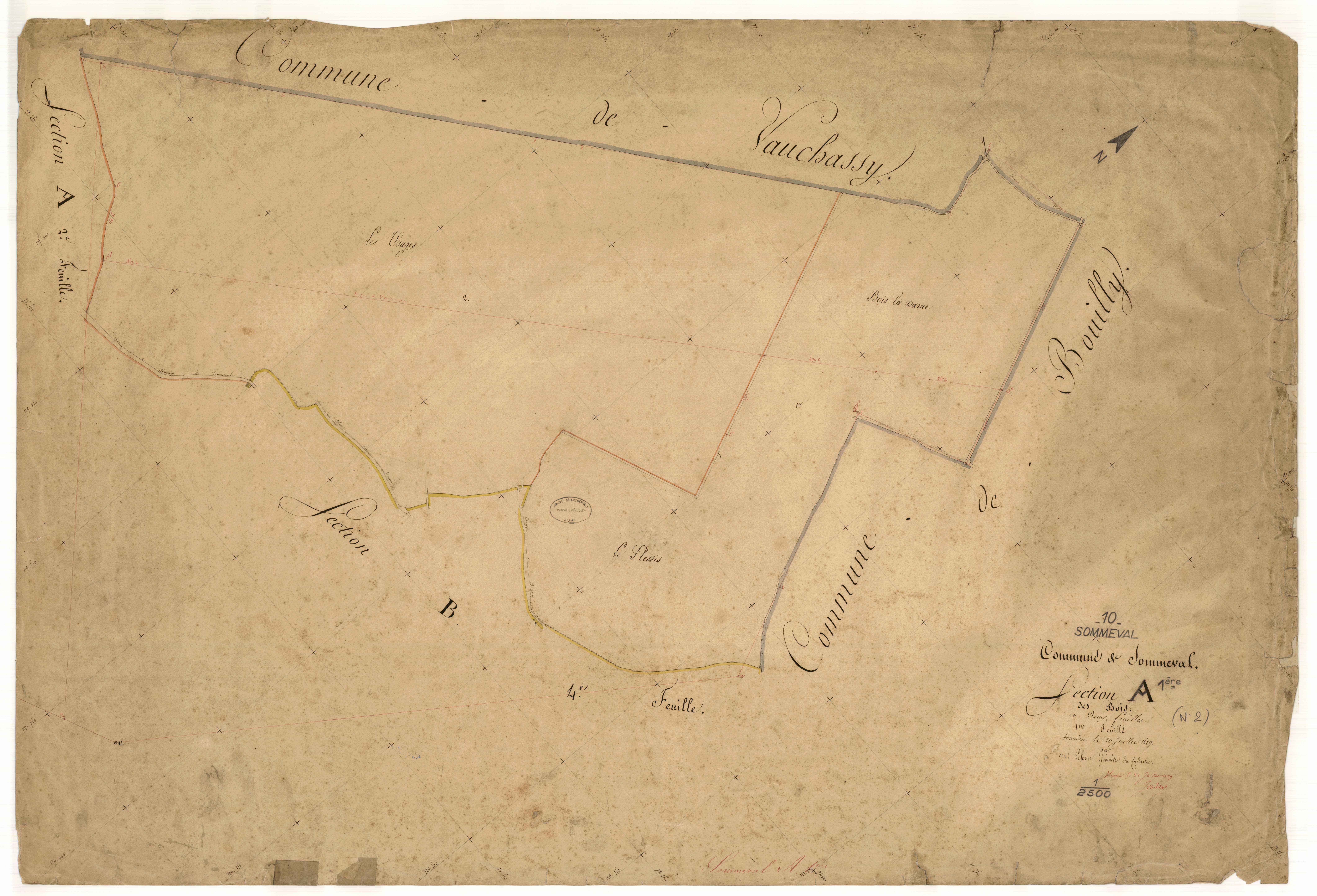 Sommeval, section A dite des Bois, feuille n° 1