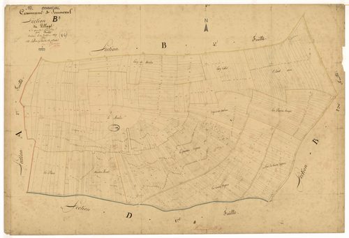 Sommeval, section B dite du Village, feuille n° 3