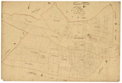 Sommeval, section B dite du Village, feuille n° 4