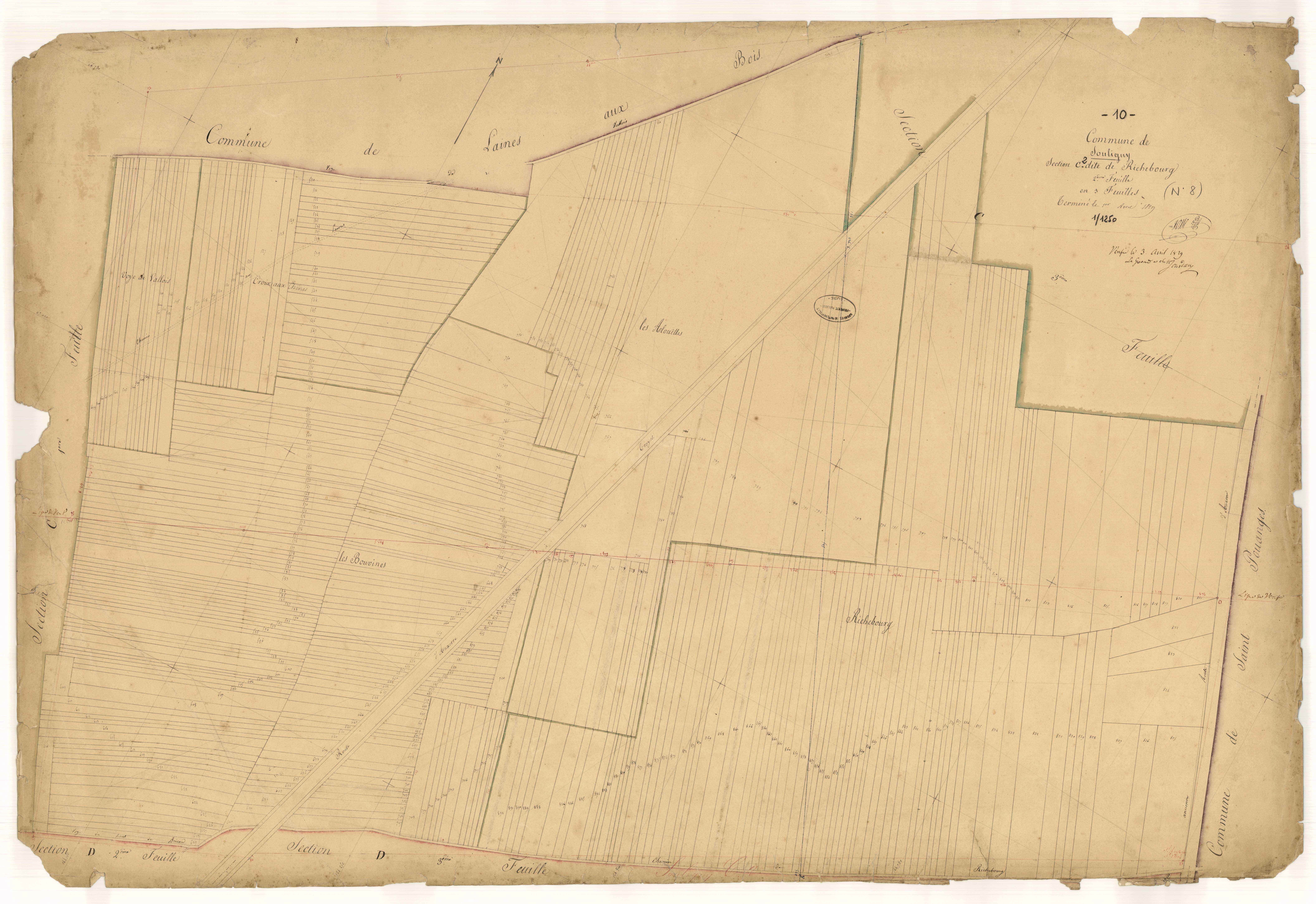 Souligny, section C dite de Richebourg, feuille n° 2