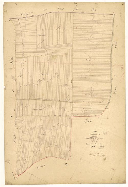 Souligny, section B dite de Montaigu, feuille n° 2