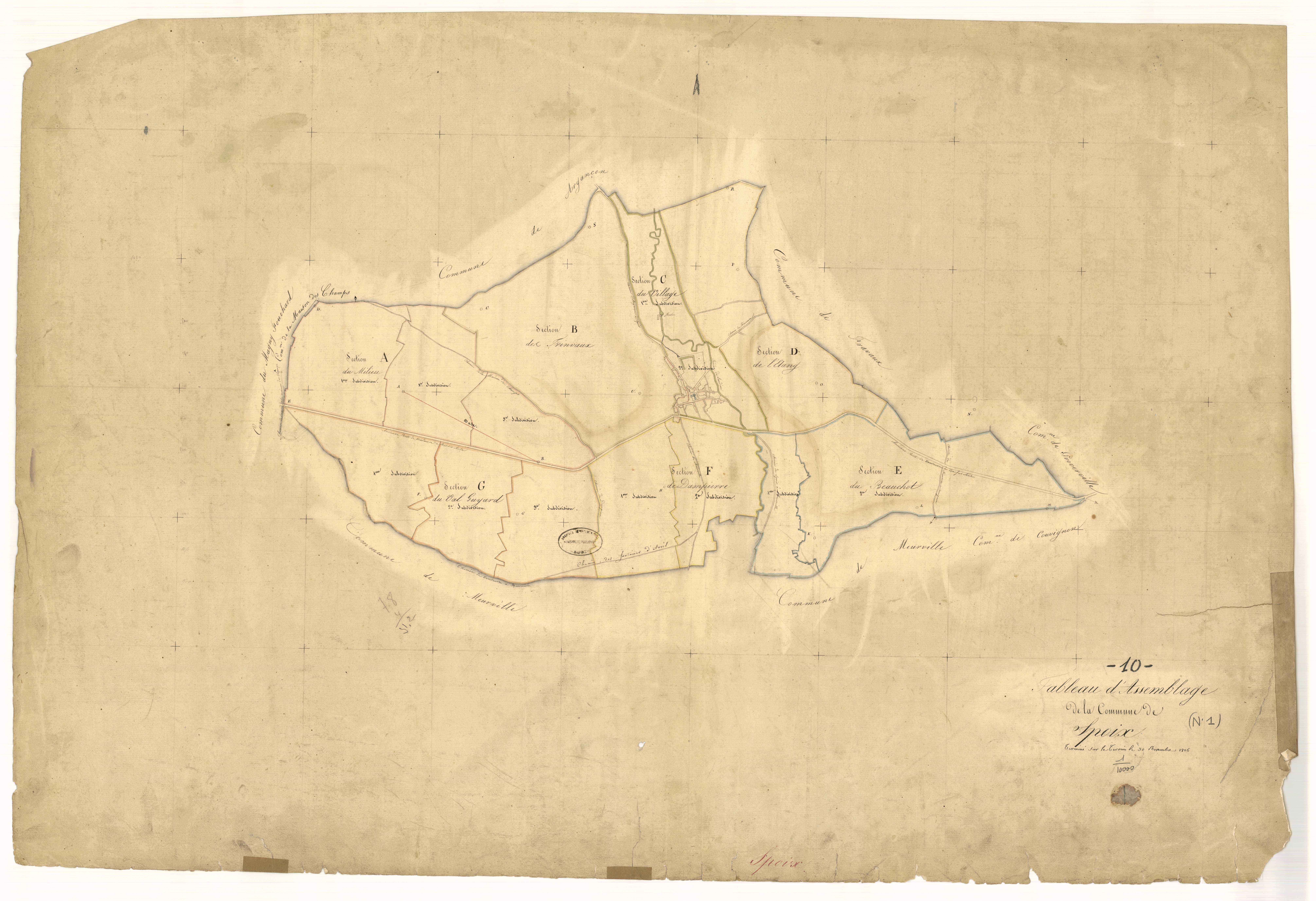 Spoy, tableau d'assemblage