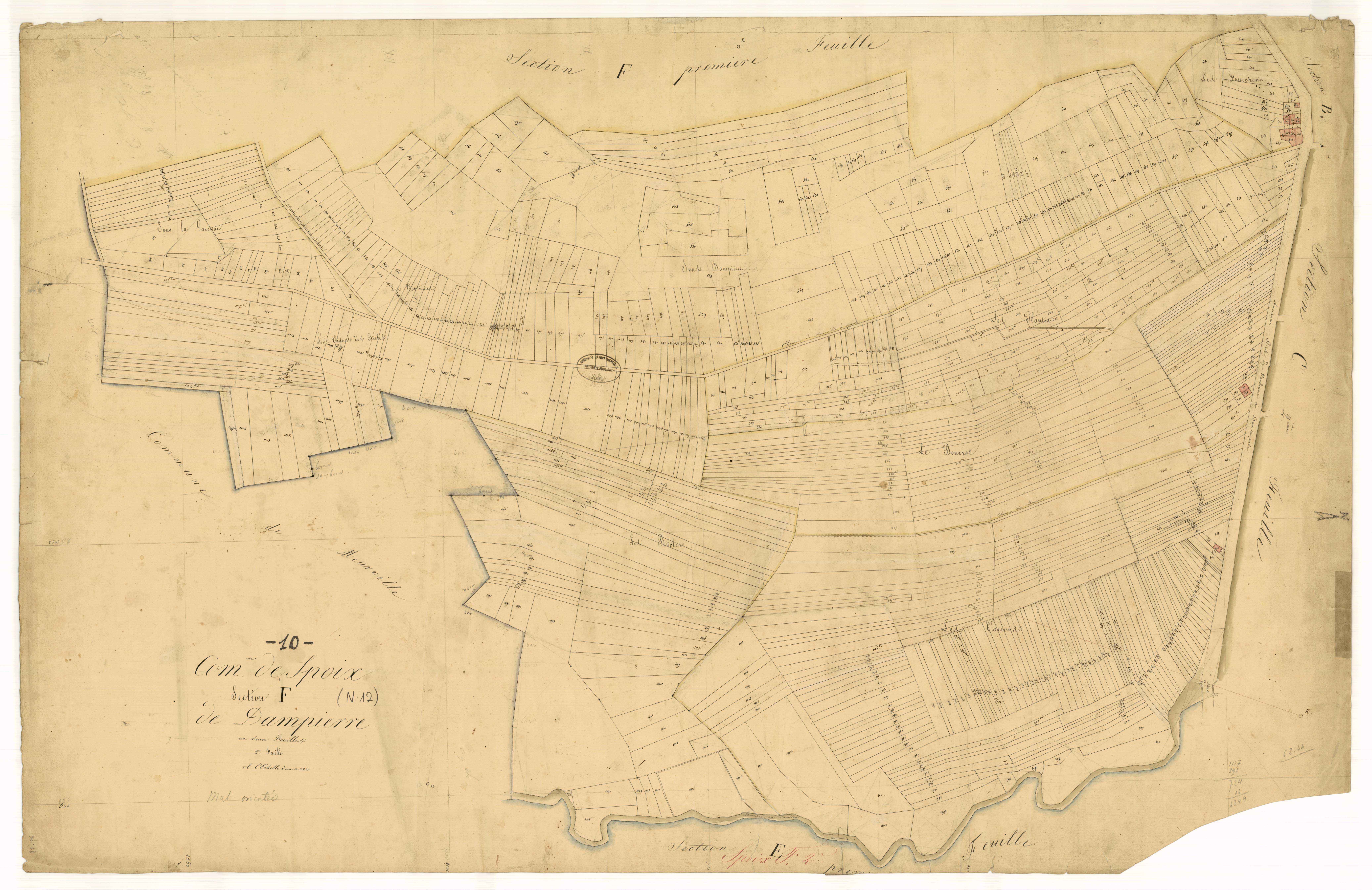 Spoy, section F dite de Dampierre, feuille n° 2