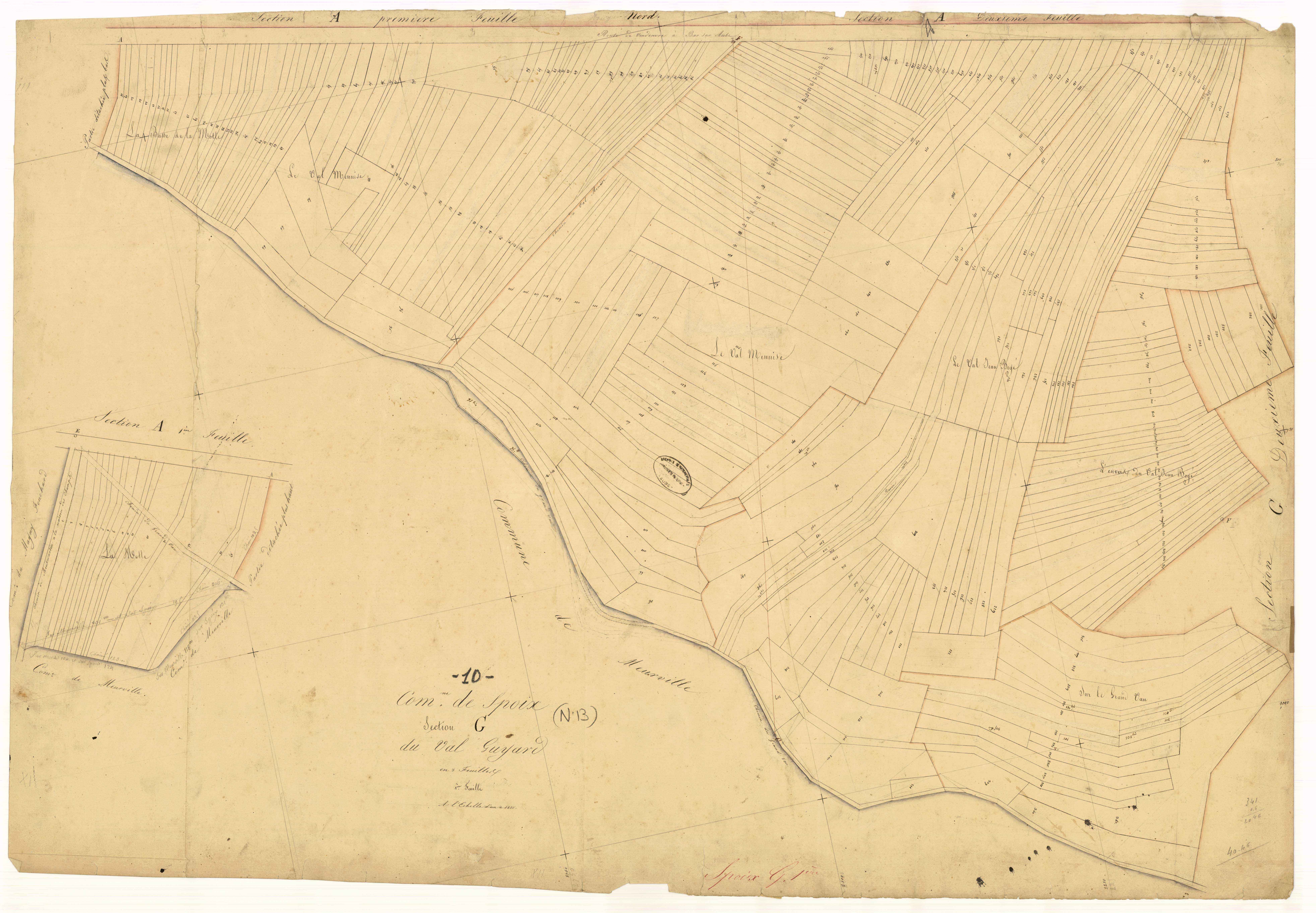 Spoy, section G dite du Val Guyard, feuille n° 1