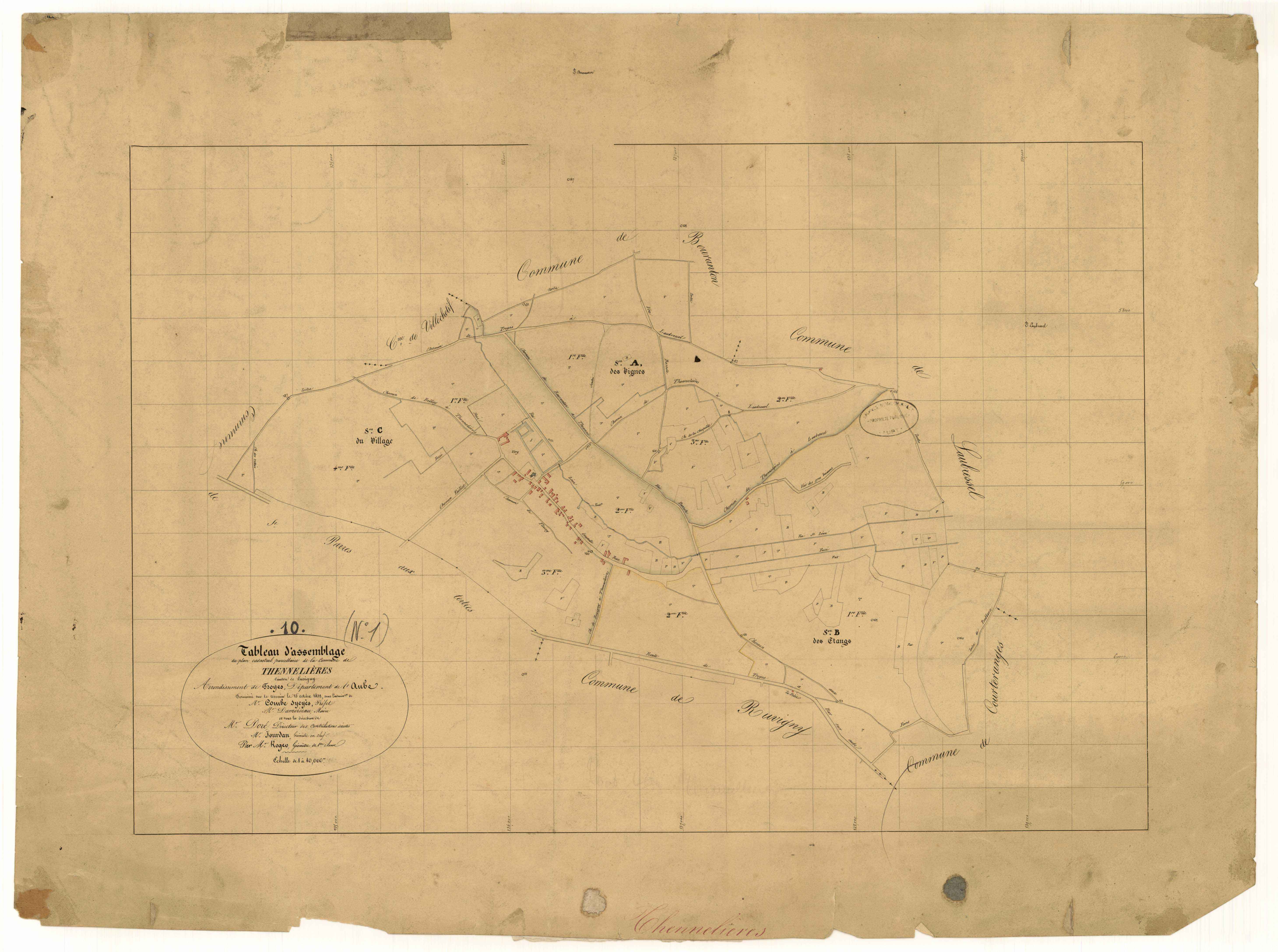 Thennelières, tableau d'assemblage
