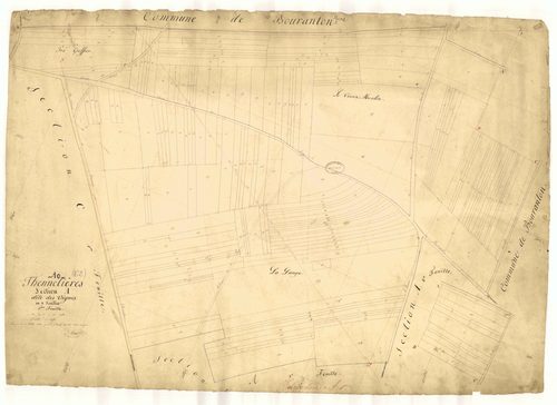 Thennelières, section A dite des Vignes, feuille n° 1, parcelles n° 1-194