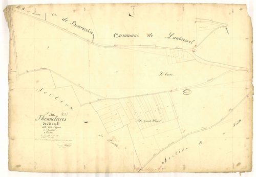 Thennelières, section A dite des Vignes, feuille n° 2, parcelles n° 195-227