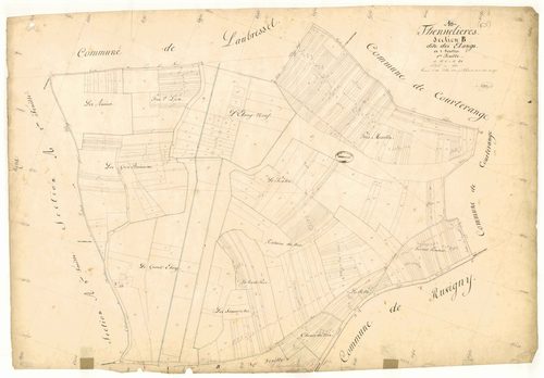 Thennelières, section B dite des Etangs, feuille n° 1, parcelles n° 1-431