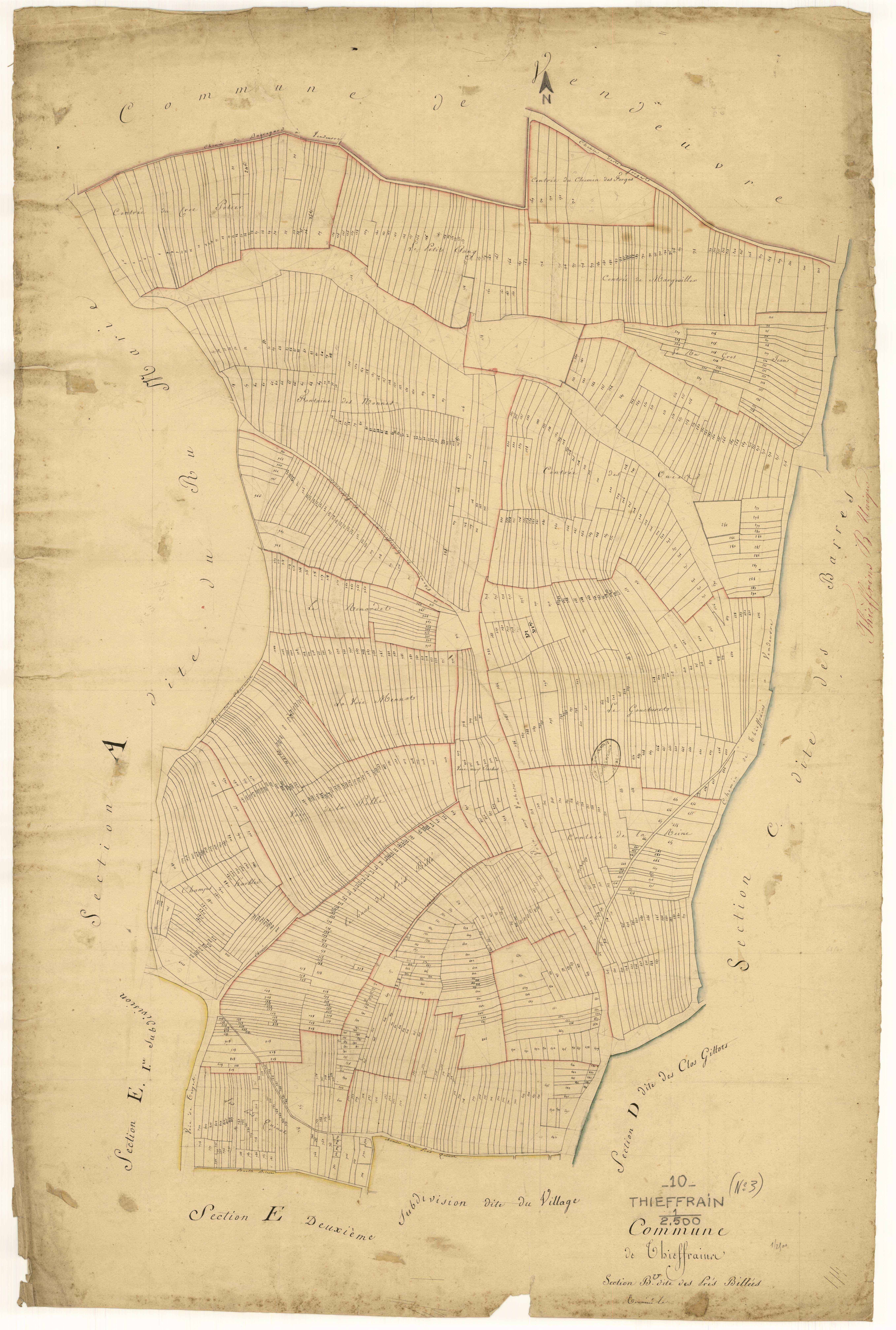 Thieffrain, section B dite des Prés Billées
