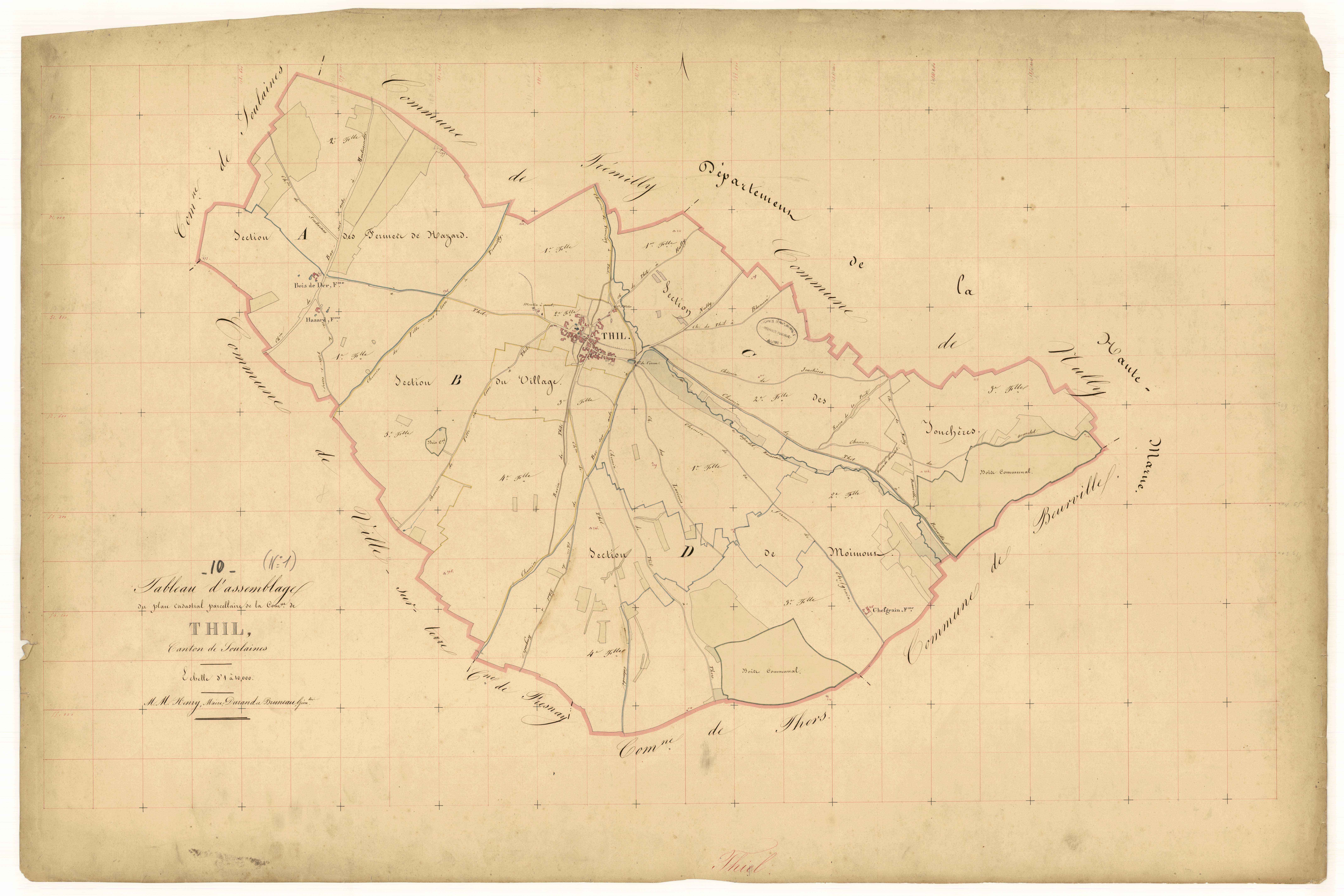Thil, tableau d'assemblage