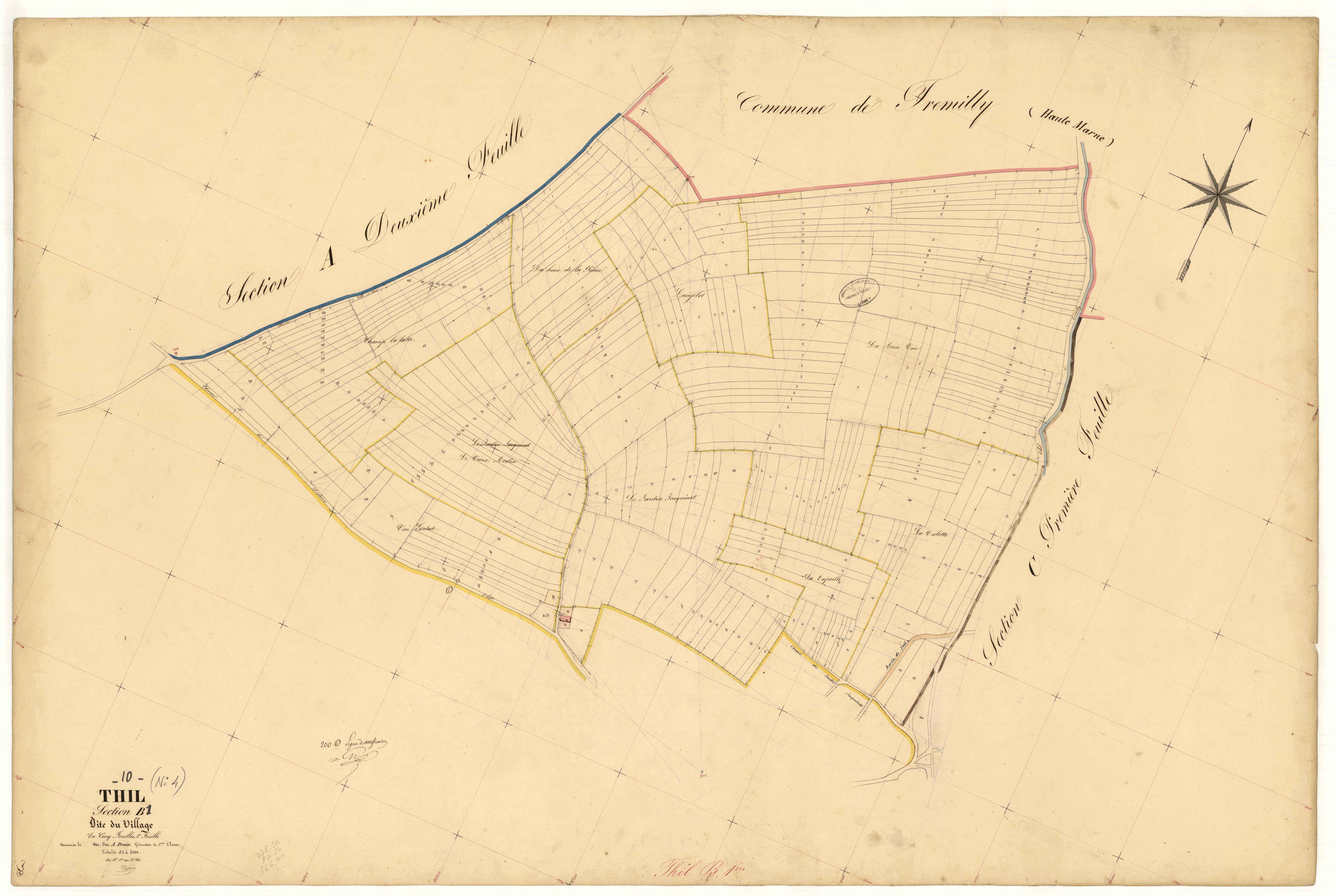 Thil, section B dite du Village, feuille n° 1, parcelles n° 1-260