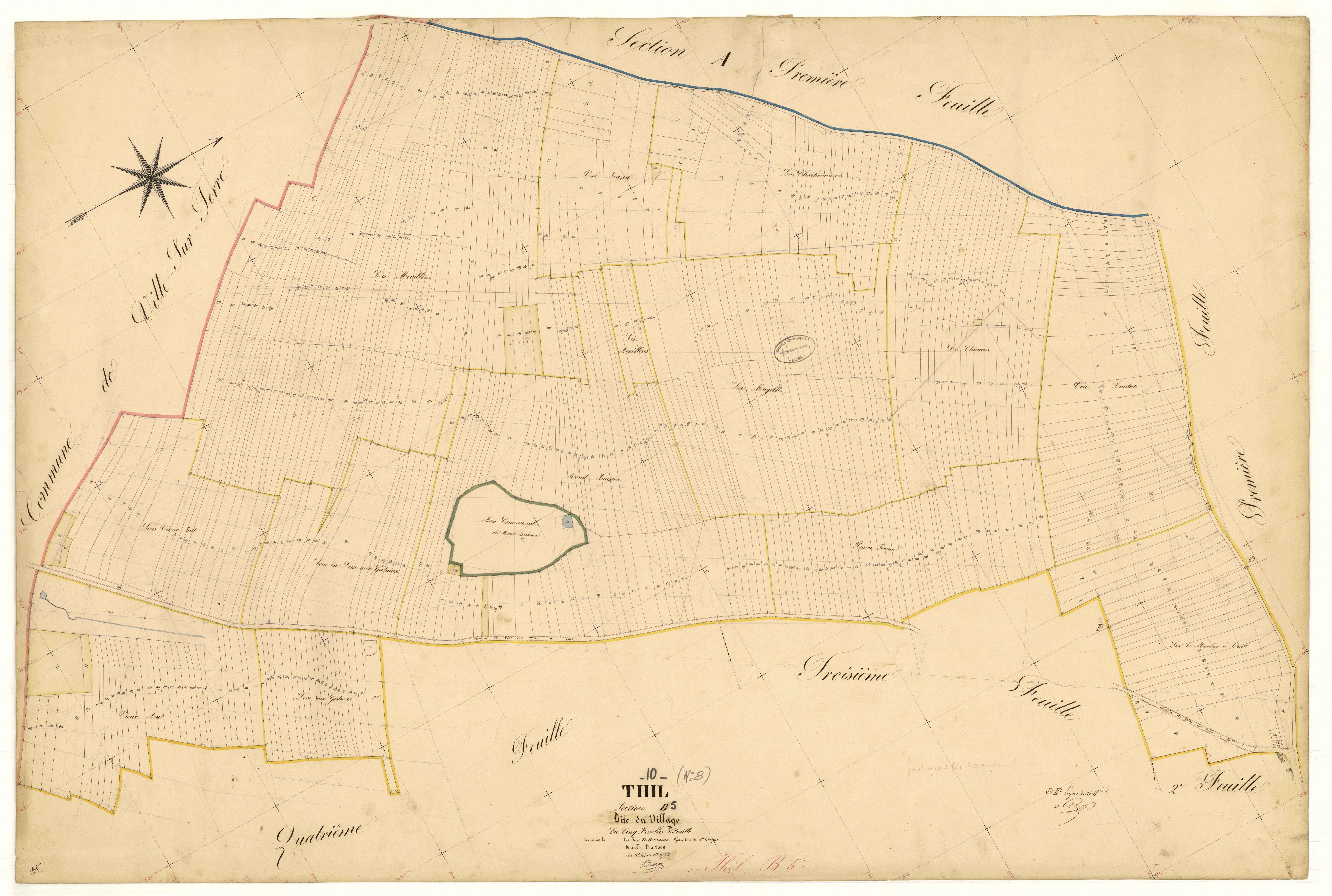 Thil, section B dite du Village, feuille n° 5, parcelles n° 1446-1954