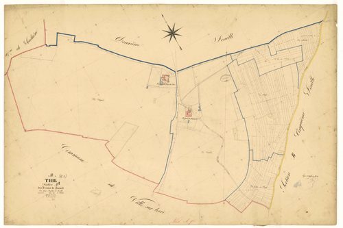 Thil, section A dite des Fermes de Hazard, feuille n° 1, parcelles n° 1-155