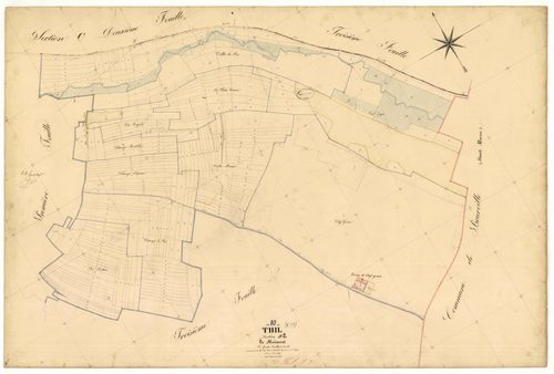 Thil, section D dite de Moimont, feuille n° 2, parcelles n° 595-875
