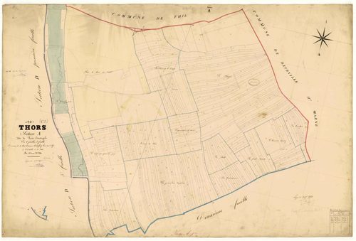 Thors, section A dite de Tres Conseigle, feuille n° 1, parcelles n°1-326